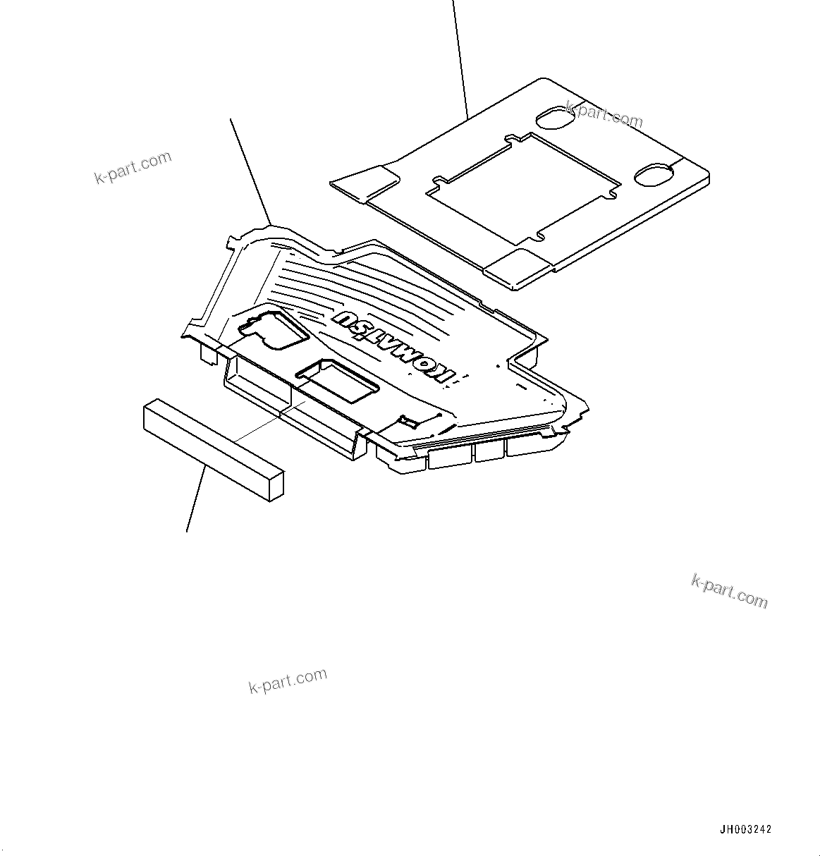 Komatsu parts book diagram for D275A-6 S/N 190001-UP (Mongolia Standard Machine): FLOOR MAT, (#180001-)