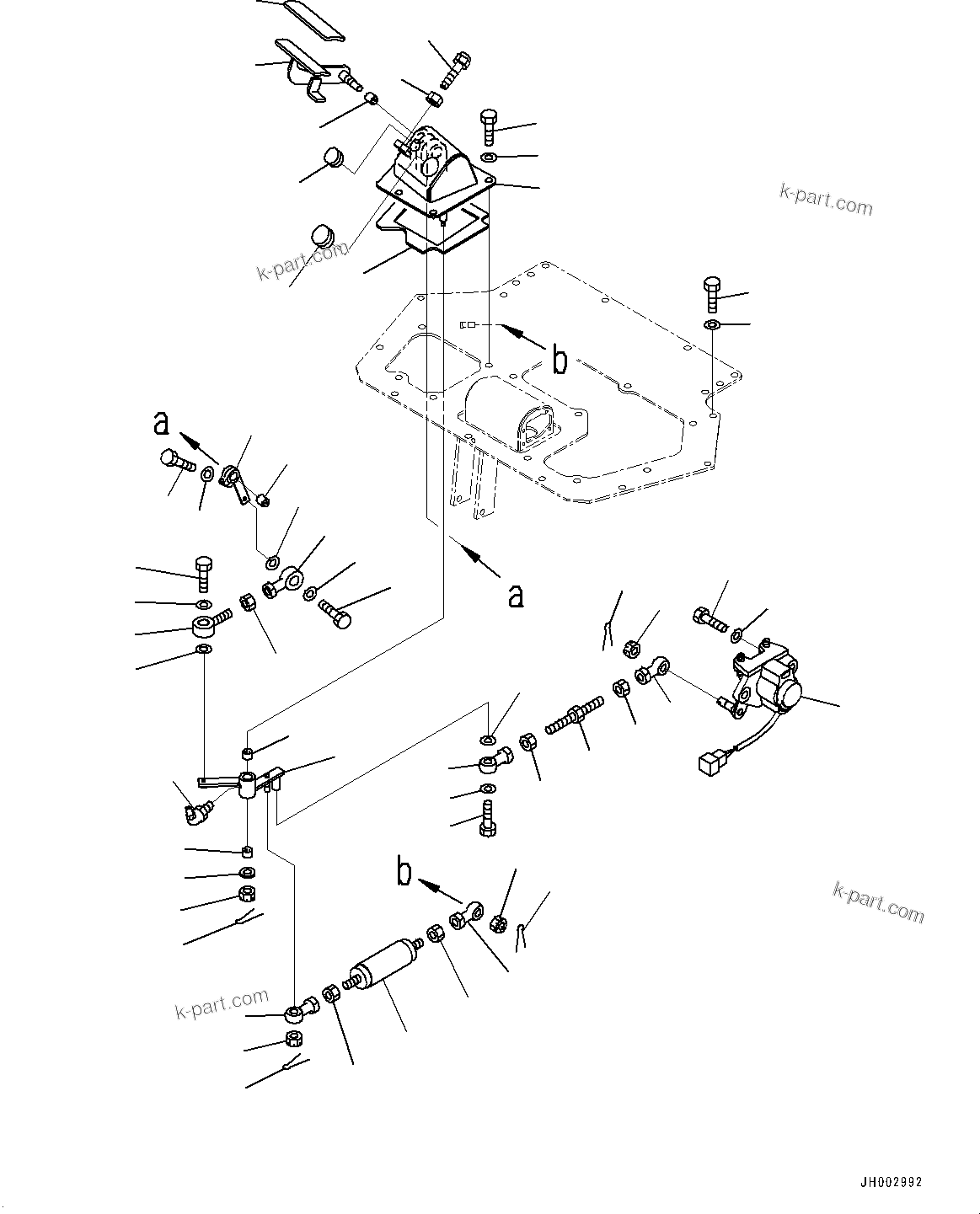 Komatsu parts book diagram for D275A-6 S/N 190001-UP (Mongolia Standard Machine): FLOOR FRAME, DECELERATOR PEDAL(#190001-)