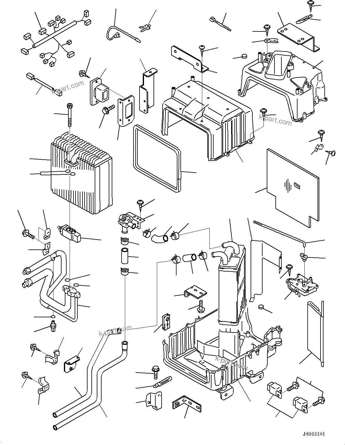 Komatsu parts book diagram for D275A-6 S/N 190001-UP (Mongolia Standard Machine): DASHBOARD, AIR CONDITIONER UNIT(#180001-180008)