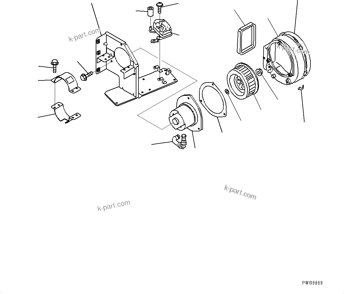 Komatsu parts book diagram for D275A-6 S/N 190001-UP (Mongolia Standard Machine): DASHBOARD, BLOWER MOTOR(#180001-)