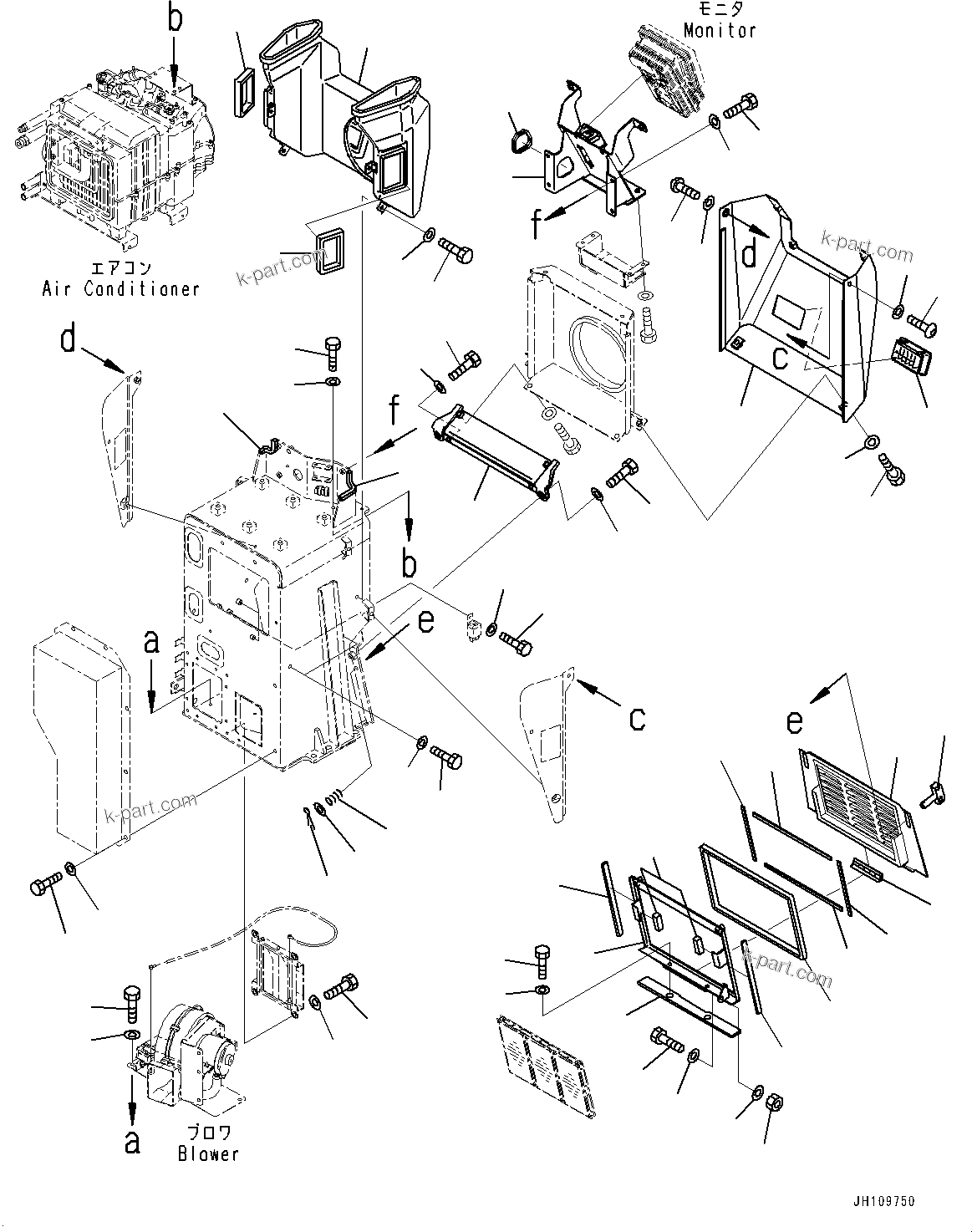 Komatsu parts book diagram for D275A-6 S/N 190001-UP (Mongolia Standard Machine): DASHBOARD, FUEL FILTER MOUNTING(#180001-)