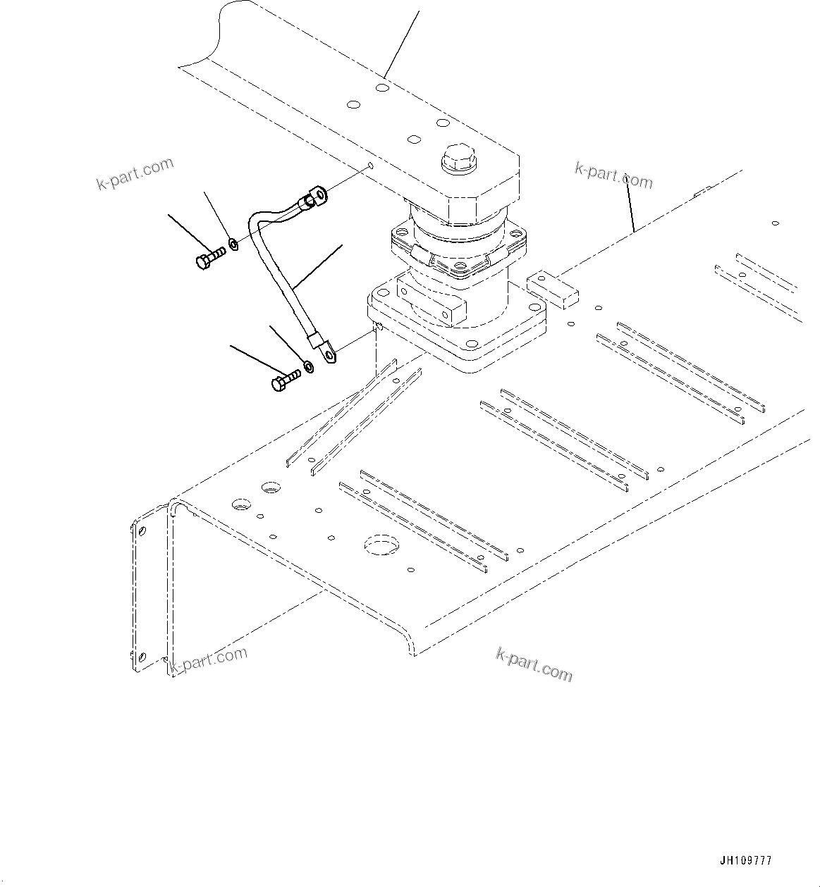 Komatsu parts book diagram for D275A-6 S/N 190001-UP (Mongolia Standard Machine): FLOOR FRAME ELECTRIC WIRING HARNESS, (#180001-)