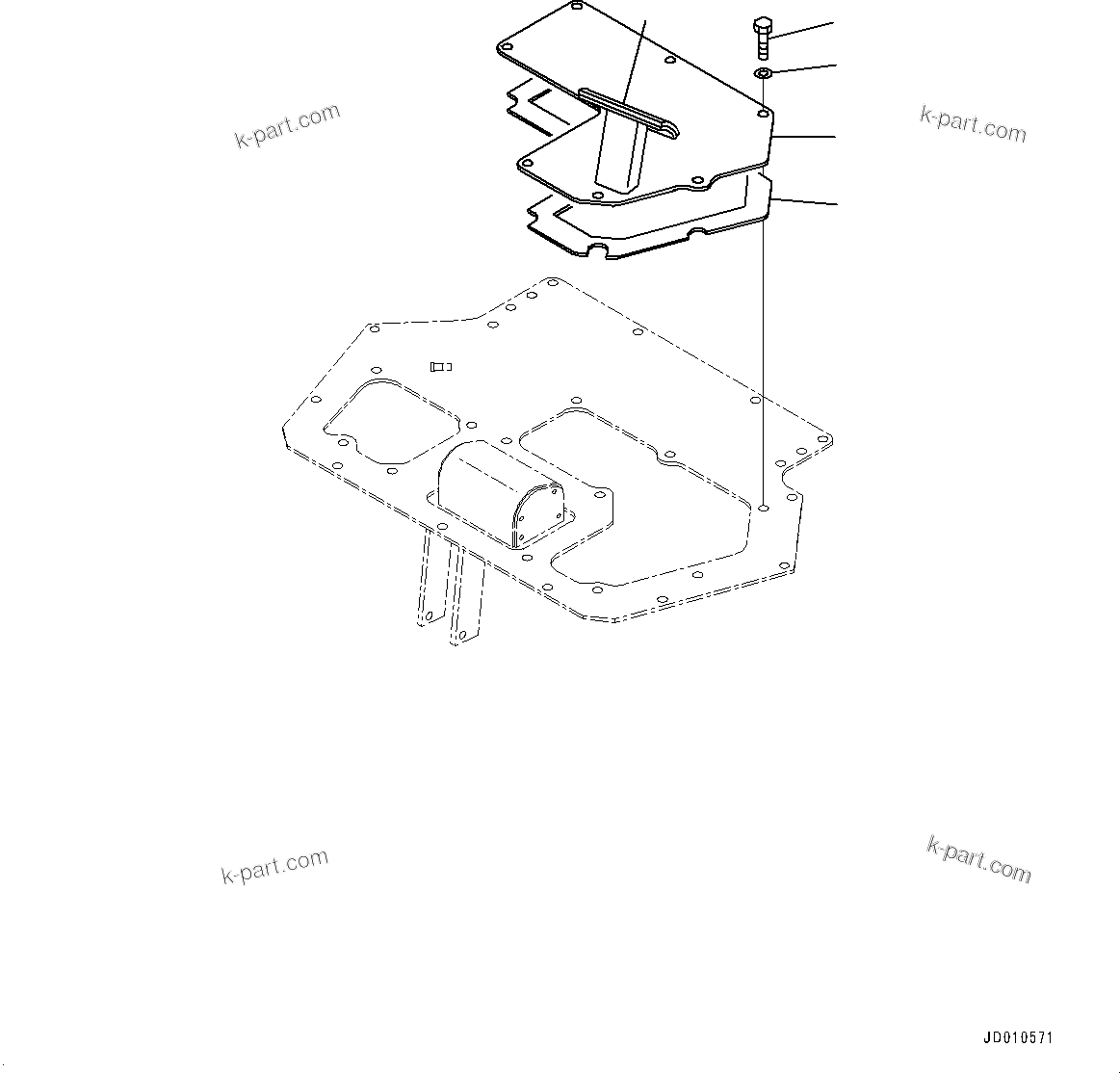 Komatsu parts book diagram for D275A-6 S/N 190001-UP (Mongolia Standard Machine): TRAVEL CONTROL, (#180001-)