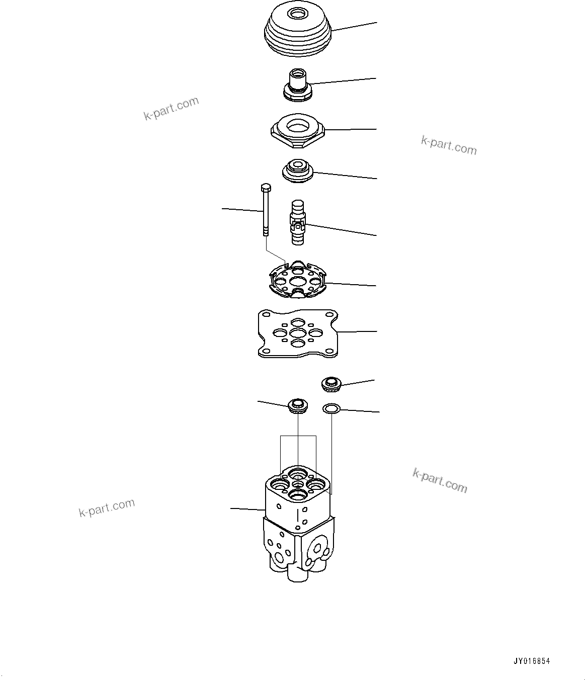 Komatsu parts book diagram for D275A-6 S/N 190001-UP (Mongolia Standard Machine): WORK EQUIPMENT CONTROL, PPC VALVE (1/2)(#190001-)