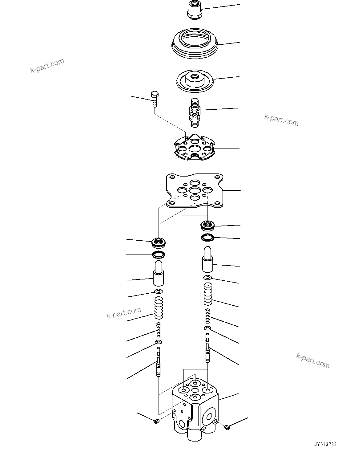 Komatsu parts book diagram for D275A-6 S/N 190001-UP (Mongolia Standard Machine): WORK EQUIPMENT CONTROL, PPC VALVE (2/2)(#190001-)