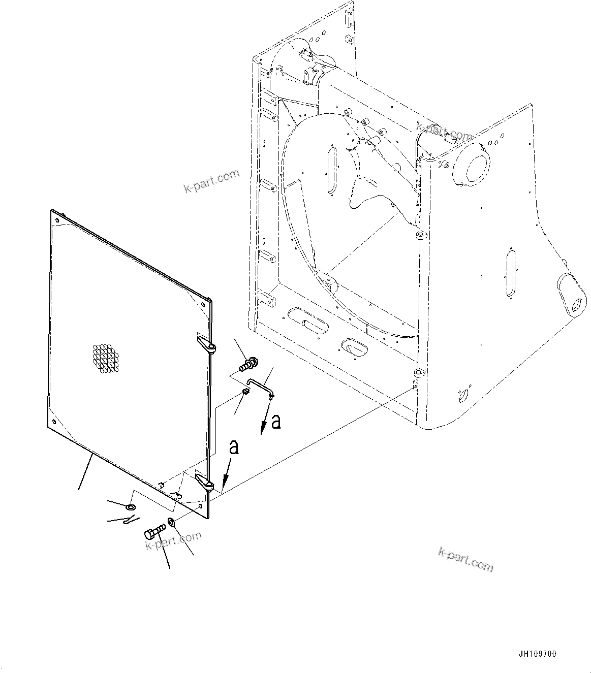 Komatsu parts book diagram for D275A-6 S/N 190001-UP (Mongolia Standard Machine): RADIATOR MASK, RADIATOR MASK(#190001-)