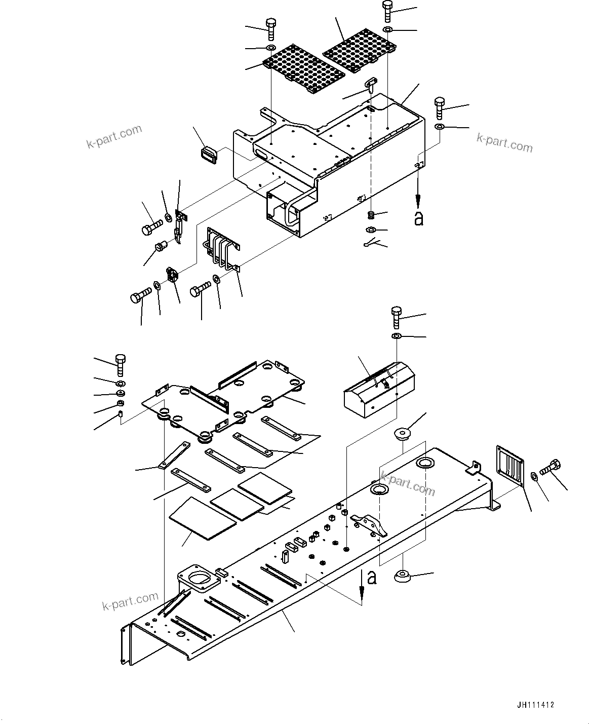 Komatsu parts book diagram for D275A-6 S/N 190001-UP (Mongolia Standard Machine): FENDER, L.H.(#180001-)