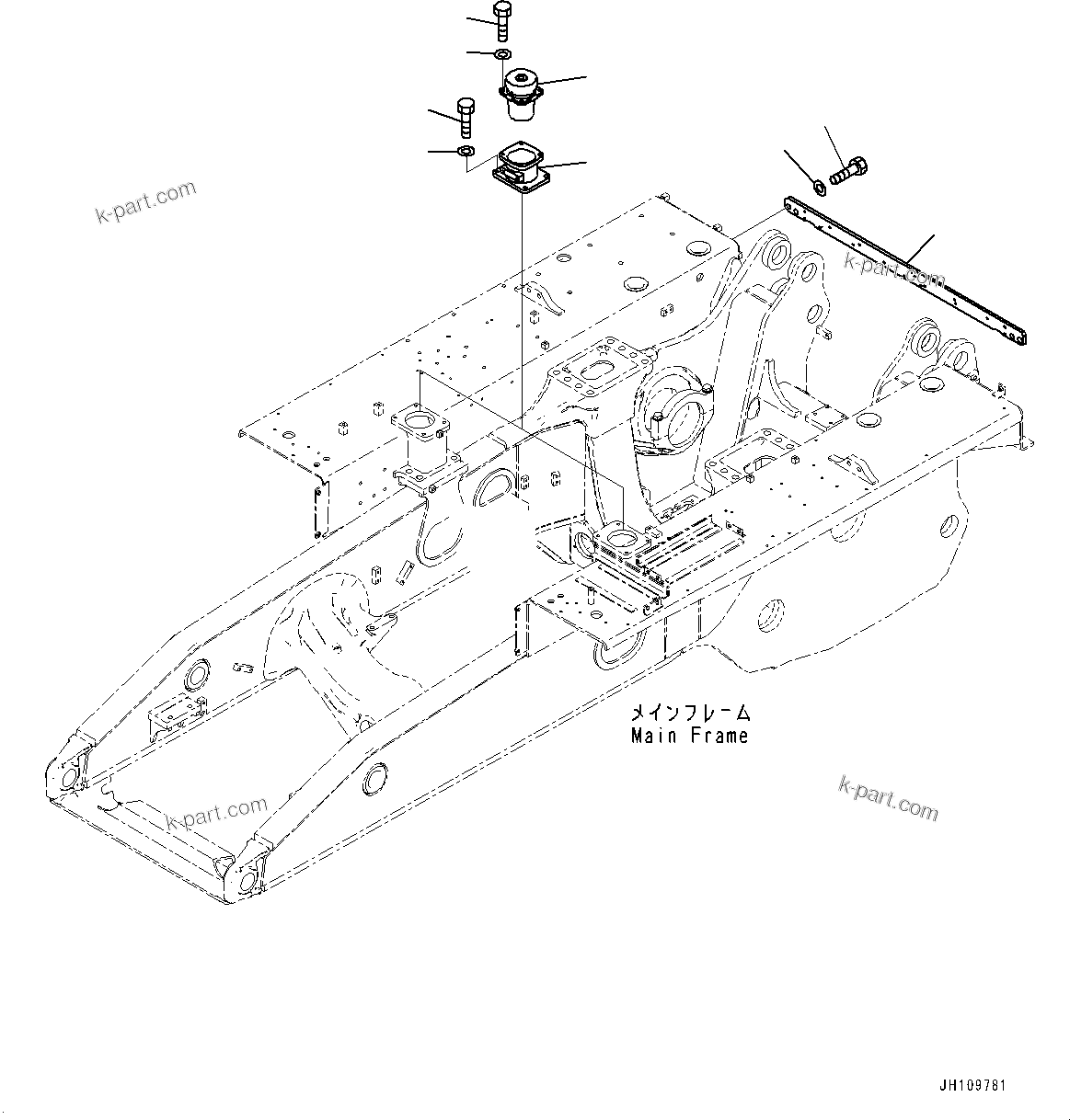 Komatsu parts book diagram for D275A-6 S/N 190001-UP (Mongolia Standard Machine): FENDER, FLOOR MOUNTING(#180001-)