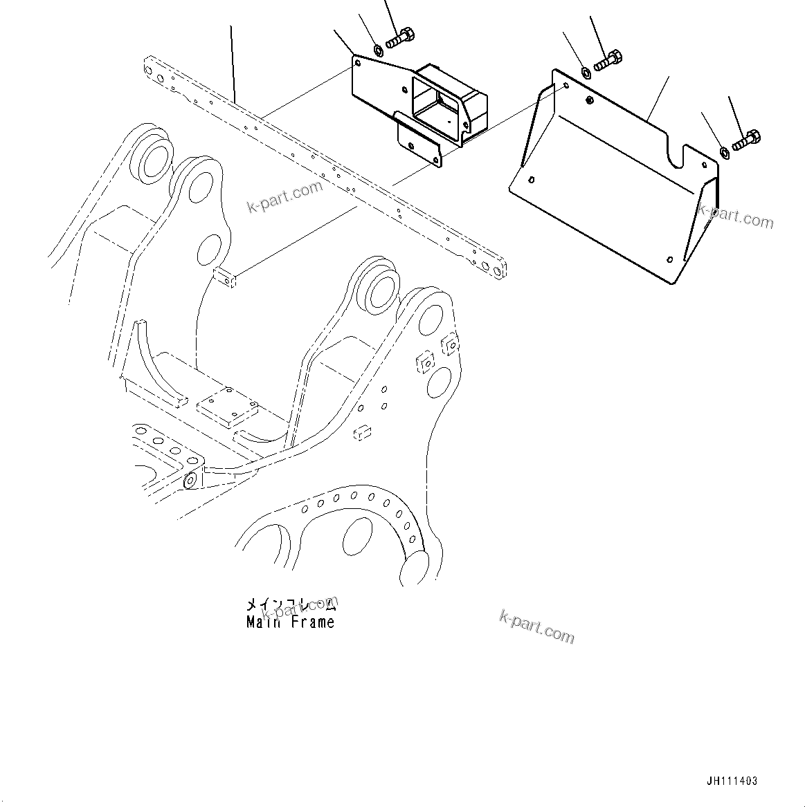 Komatsu parts book diagram for D275A-6 S/N 190001-UP (Mongolia Standard Machine): REAR COVER, (#180001-)