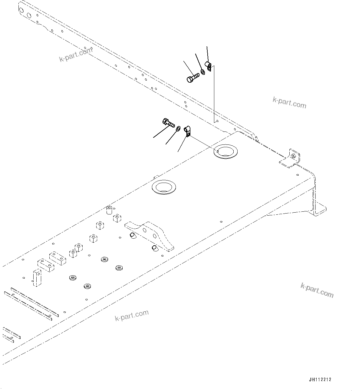 Komatsu parts book diagram for D275A-6 S/N 190001-UP (Mongolia Standard Machine): RIPPER POINT LAMP, (#180001-)