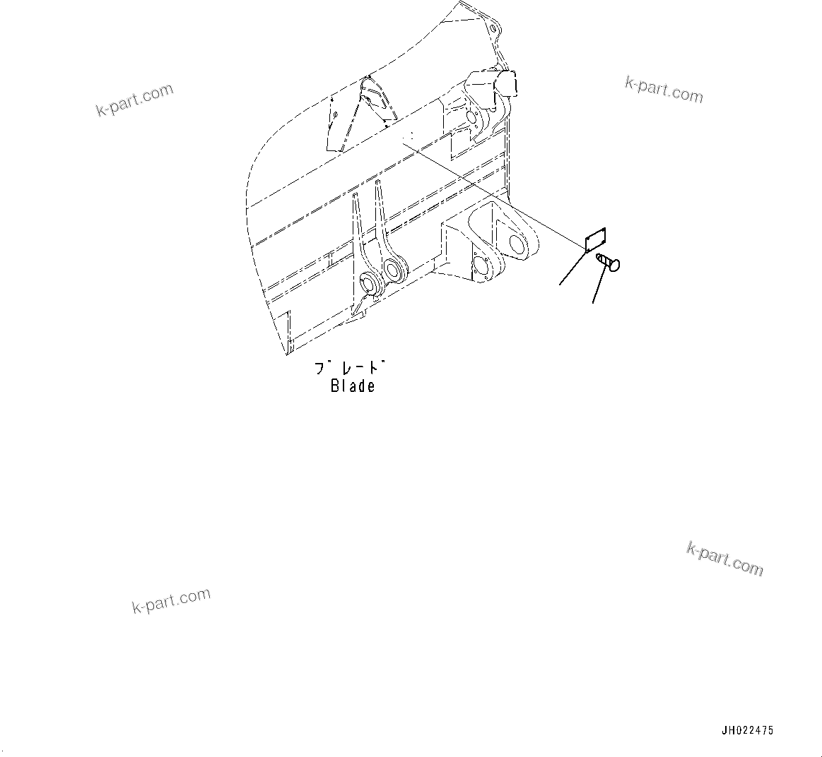 Komatsu parts book diagram for D275A-6 S/N 190001-UP (Mongolia Standard Machine): DOZER BLADE PLATES, (#180009-)