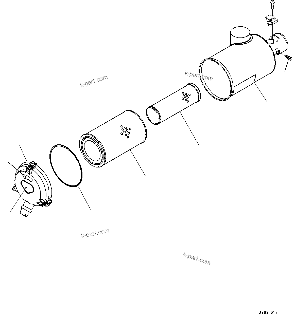 Komatsu parts book diagram for WA200-8 S/N 91001-UP: ENGINE WIRING HARNESS, INNER PARTS, AIR CLEANER(#85001-)