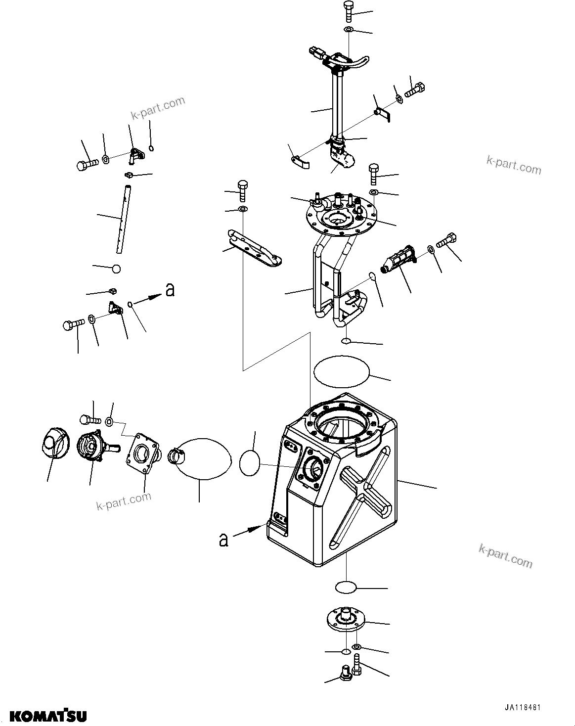 Komatsu parts book diagram for WA200-8 S/N 91001-UP: DEF TANK, TANK AND STRAINER (2/2)(#89081-)