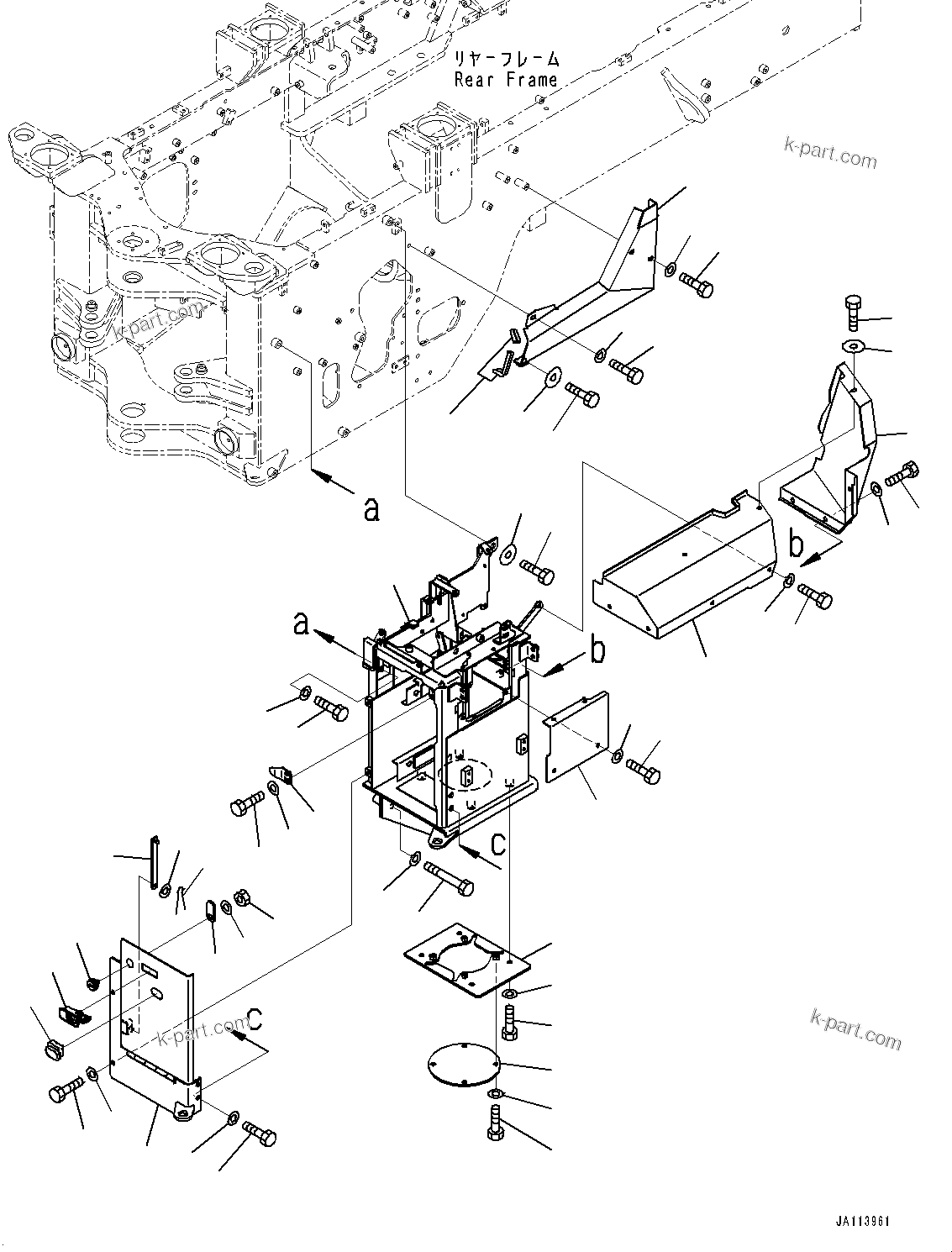 Komatsu parts book diagram for WA200-8 S/N 91001-UP: DEF TANK, MOUNTING(#87721-)