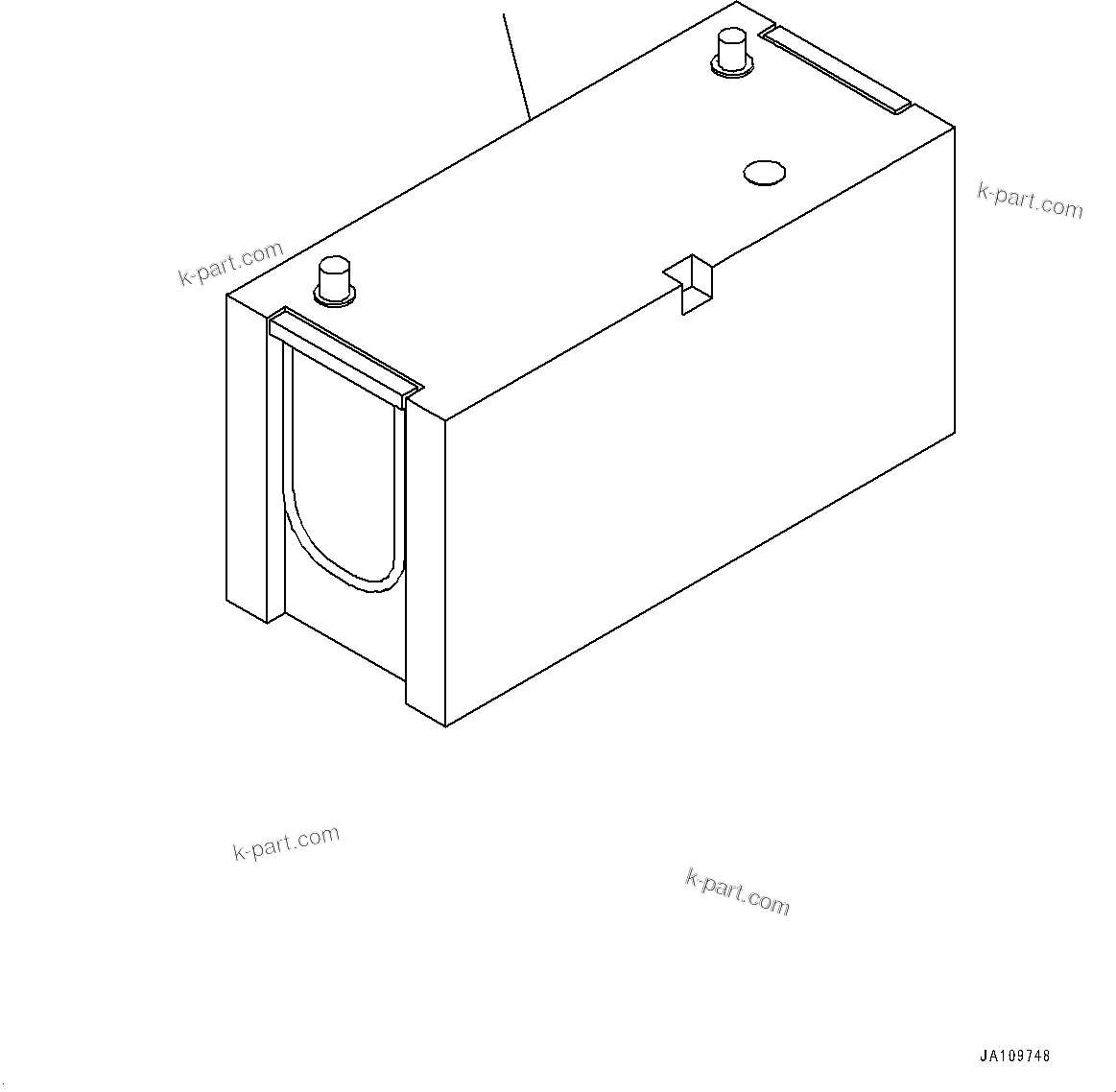 Komatsu parts book diagram for WA200-8 S/N 91001-UP: BATTERY, (LARGE CAPACITY MAINTENANCE-FREE)(#85001-)