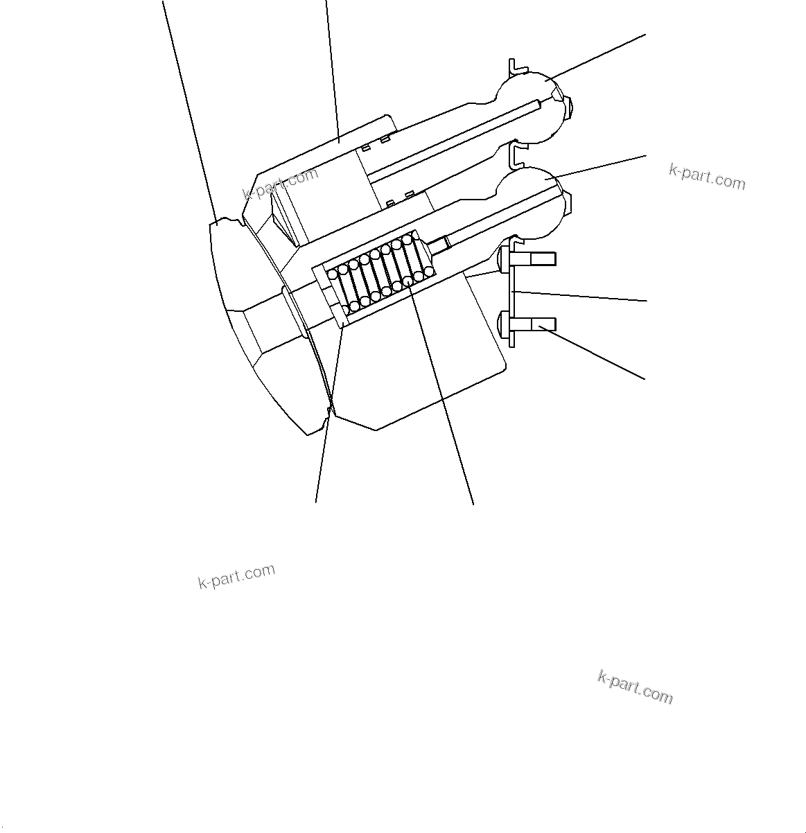 Komatsu parts book diagram for WA200-8 S/N 91001-UP: TRANSFER, INNER PARTS, MOTOR 1 (3/6)(#85001-)