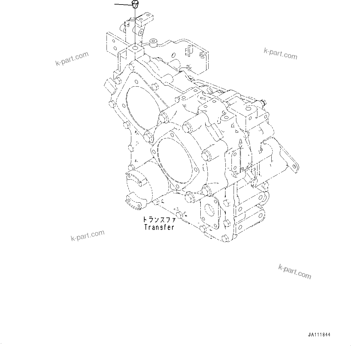 Komatsu parts book diagram for WA200-8 S/N 91001-UP: TRANSFER, PLUG (3/3)(#85001-)