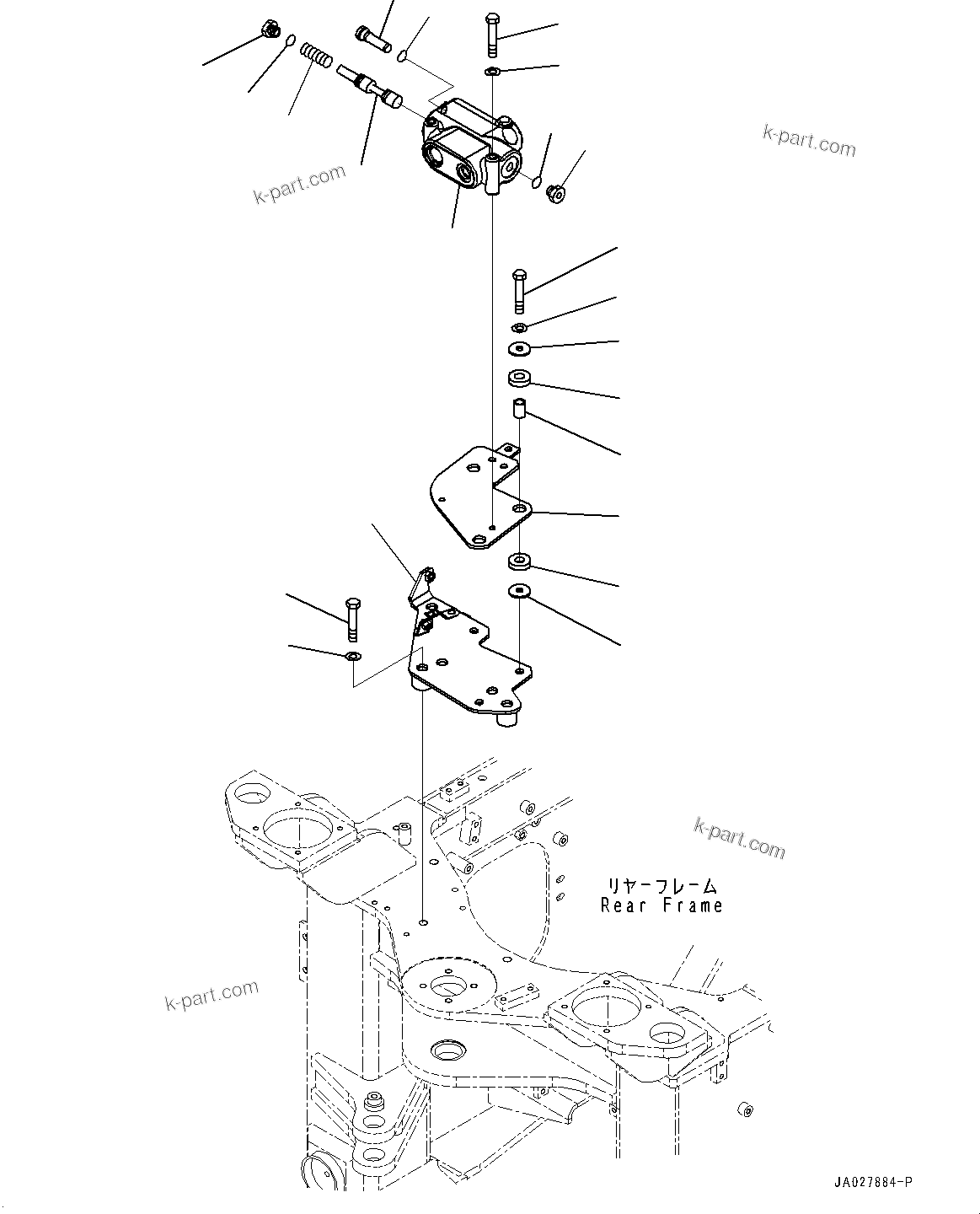 Komatsu parts book diagram for WA200-8 S/N 91001-UP: STEERING DEMAND VALVE, PRIORITY VALVE(#85001-)