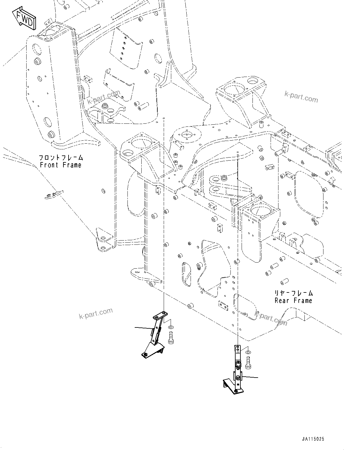 Komatsu parts book diagram for WA200-8 S/N 91001-UP: HYDRAULIC PIPING, RELATED PARTS(#87928-)