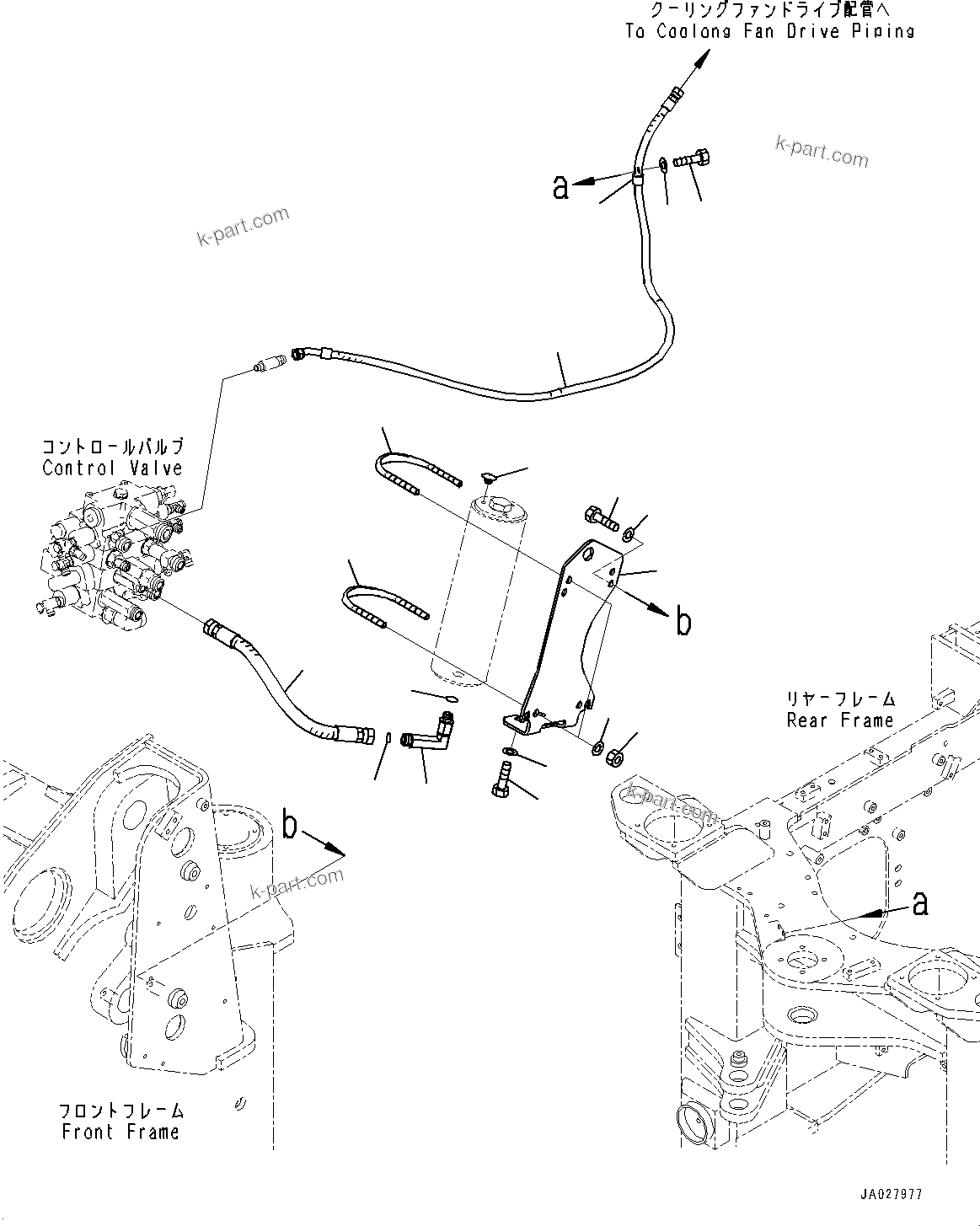 Komatsu parts book diagram for WA200-8 S/N 91001-UP: HYDRAULIC PIPING, ACCUMULATOR PIPING(#85001-)