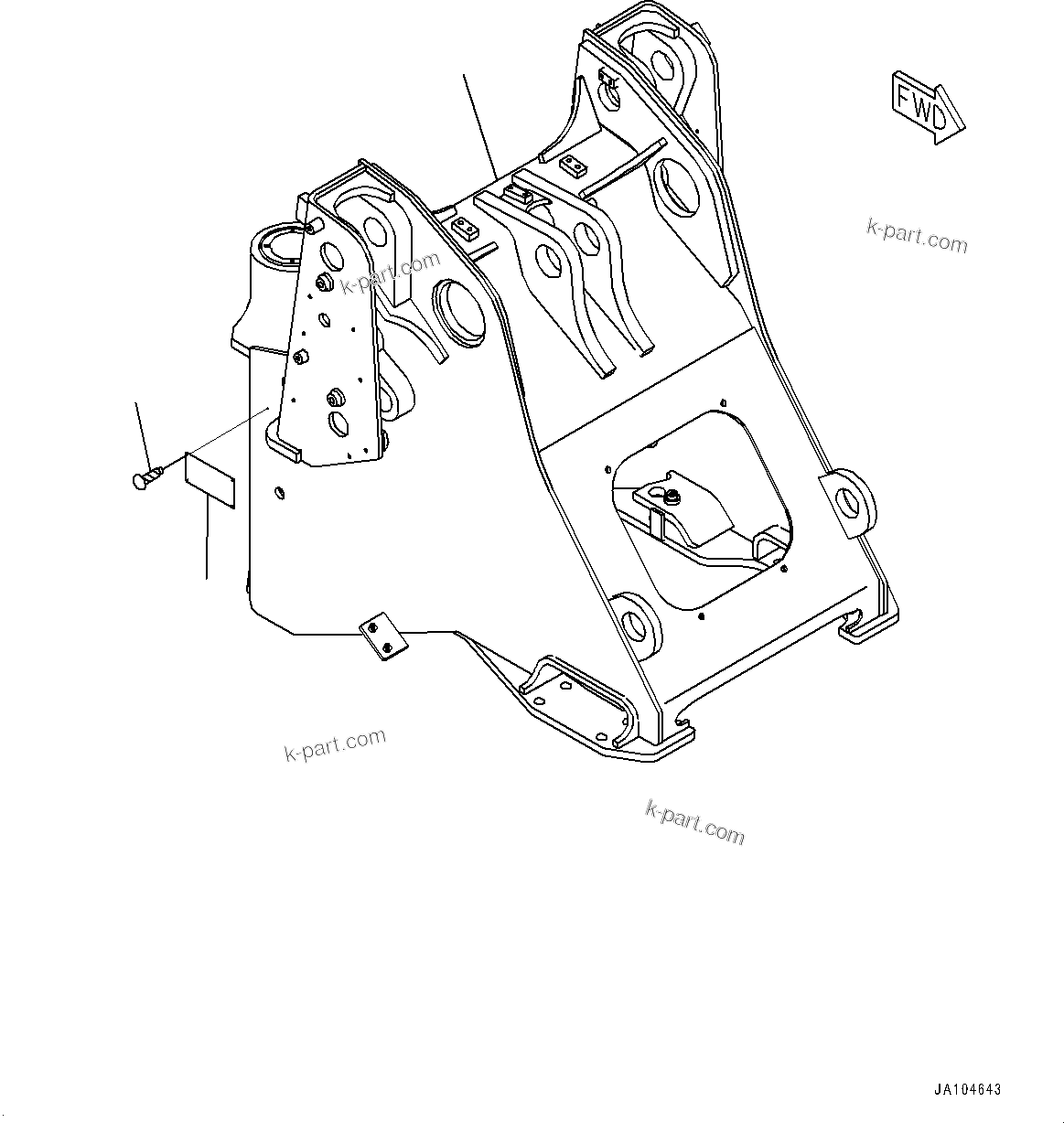 Komatsu parts book diagram for WA200-8 S/N 91001-UP: FRONT FRAME, (#86462-)