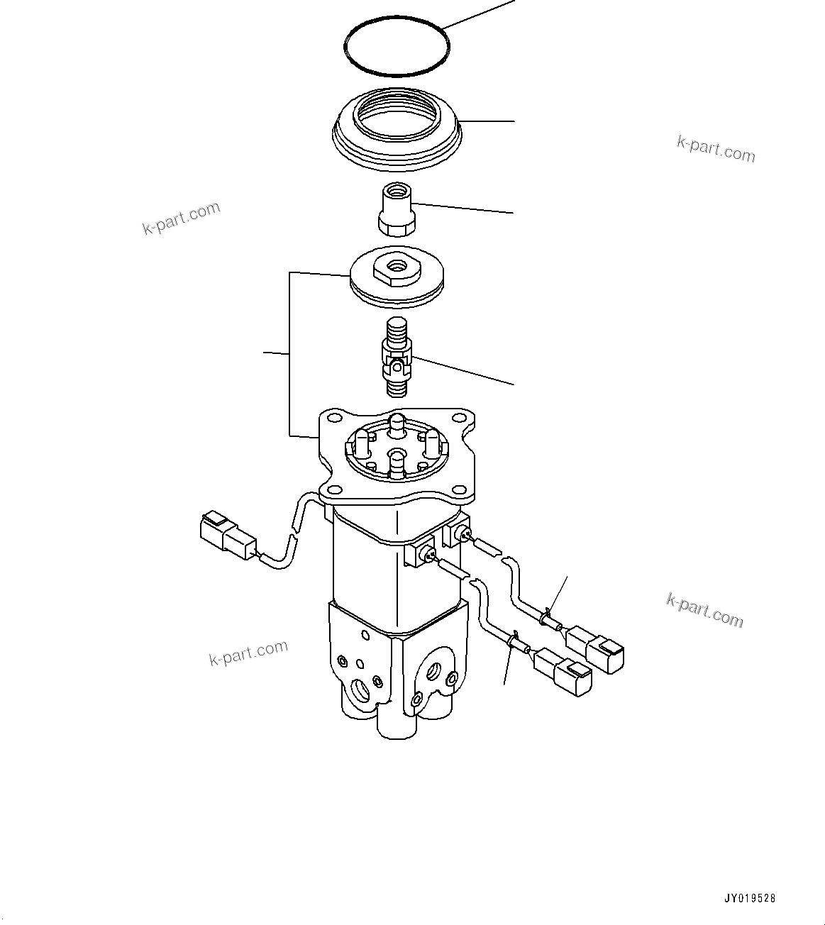 Komatsu parts book diagram for WA200-8 S/N 91001-UP: LOADER CONTROL UNIT, PPC VALVE (FOR WORK EQUIPMENT)(#88649-)