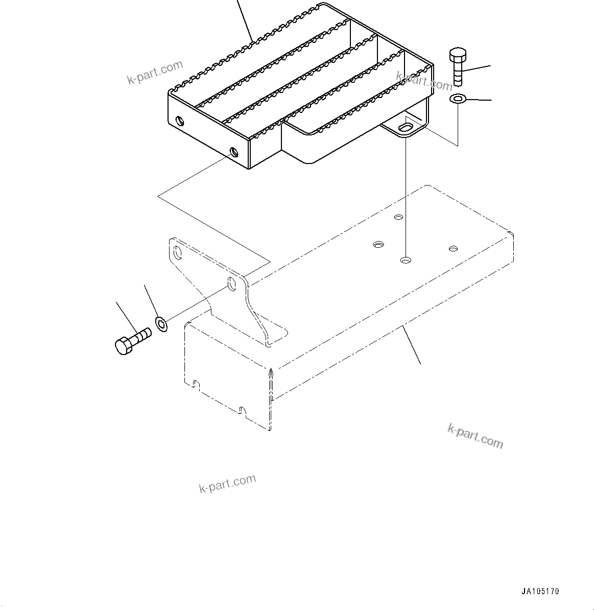Komatsu parts book diagram for WA200-8 S/N 91001-UP: LADDER, STEP (WITH FRONT STEP)(#85001-)