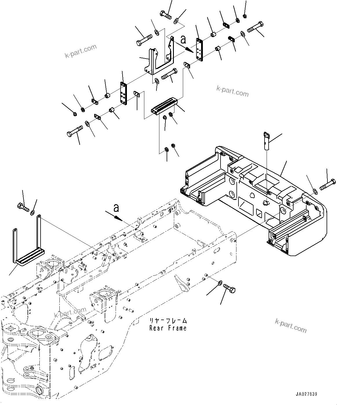 Komatsu parts book diagram for WA200-8 S/N 91001-UP: COUNTERWEIGHT, (#85001-)