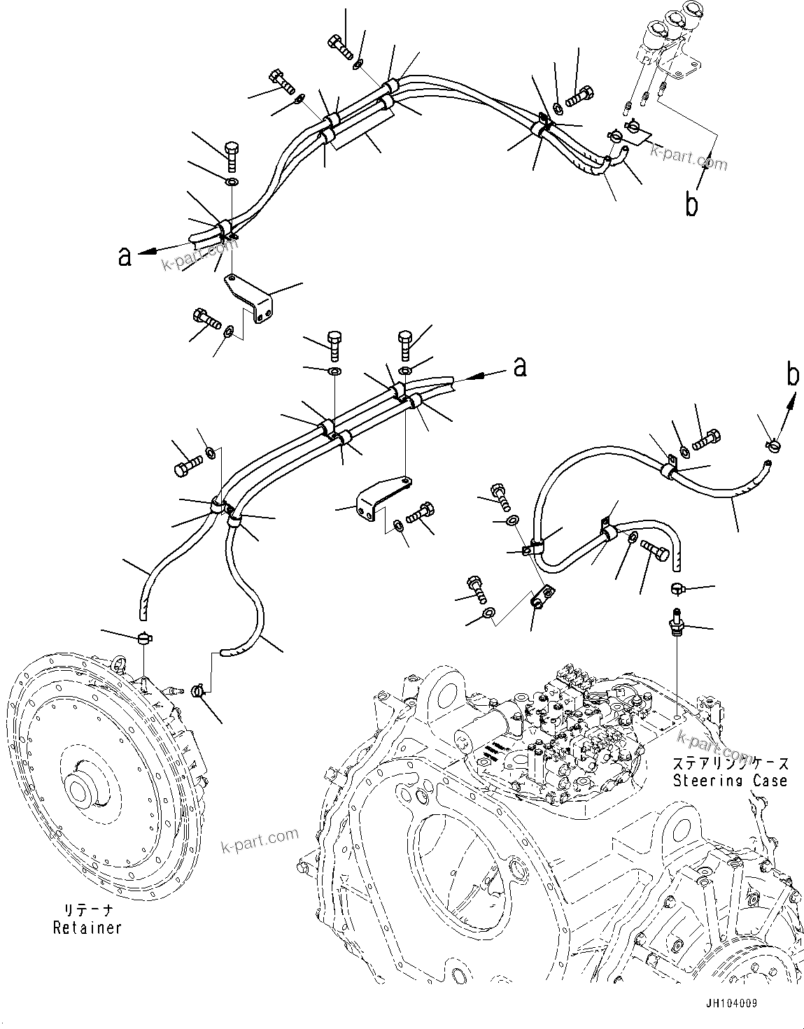 Komatsu parts book diagram for D475A-8E0 S/N 51001-UP: REMOTE BREATHER, PIPING(#50001-)