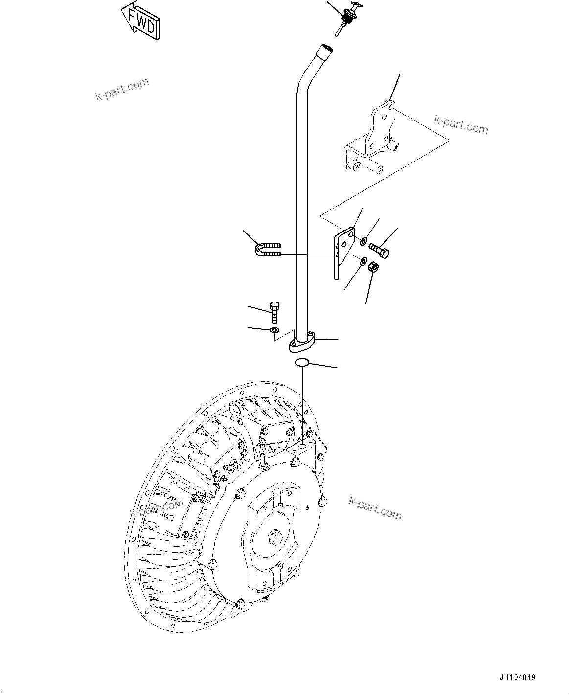 Komatsu parts book diagram for D475A-8E0 S/N 51001-UP: DAMPER, TUBE(#50001-)