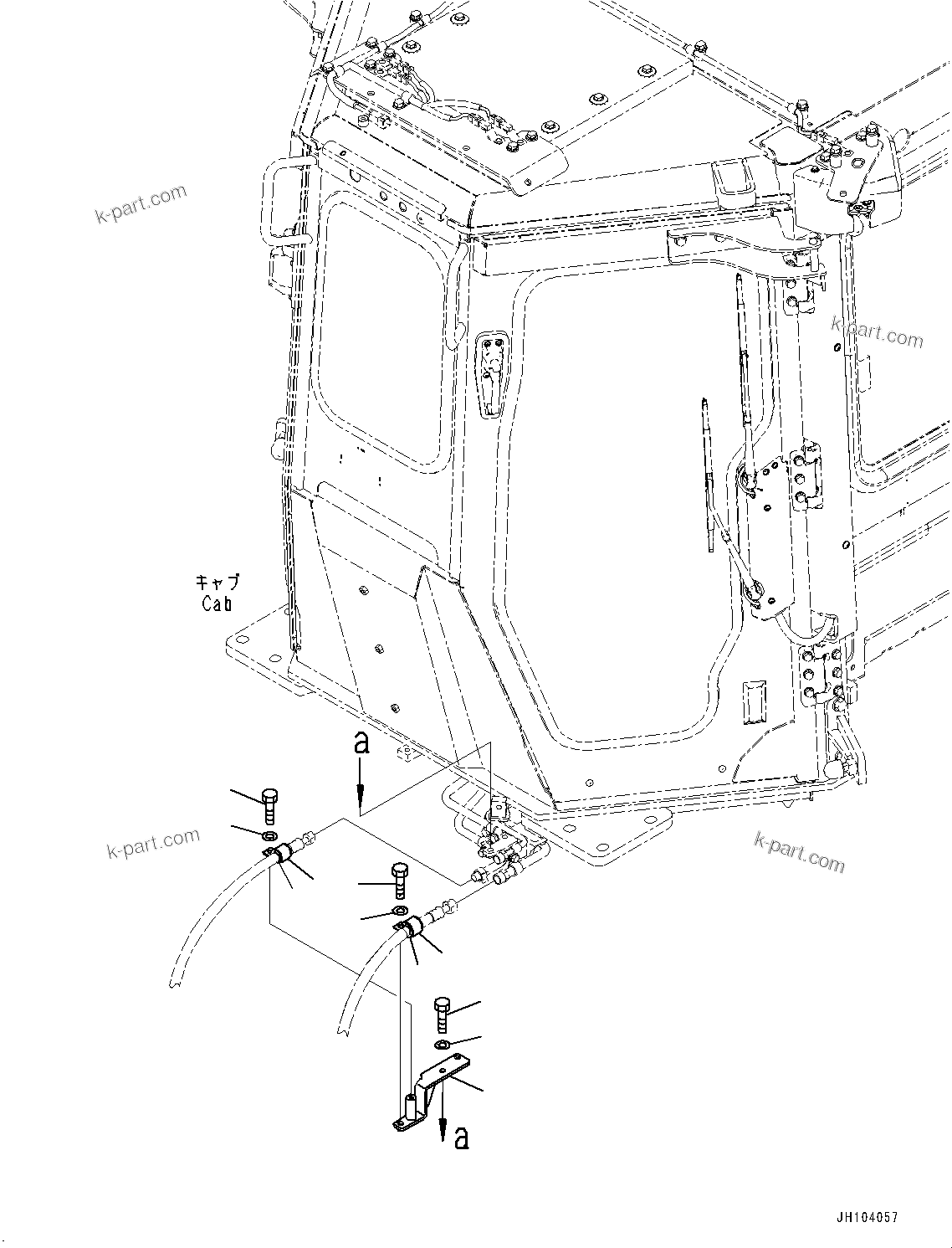 Komatsu parts book diagram for D475A-8E0 S/N 51001-UP: AIR CONDITIONER COMPRESSOR, AIR CONDITIONER PIPING (2/2)(#50001-)