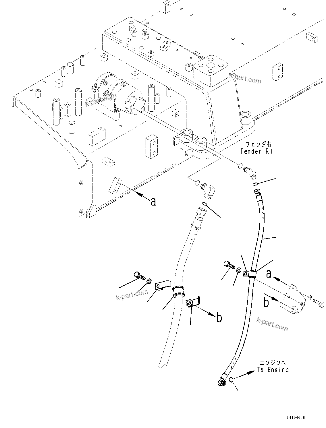 Komatsu parts book diagram for D475A-8E0 S/N 51001-UP: ENGINE PRE-LUBRICATION UNIT, (#50001-)