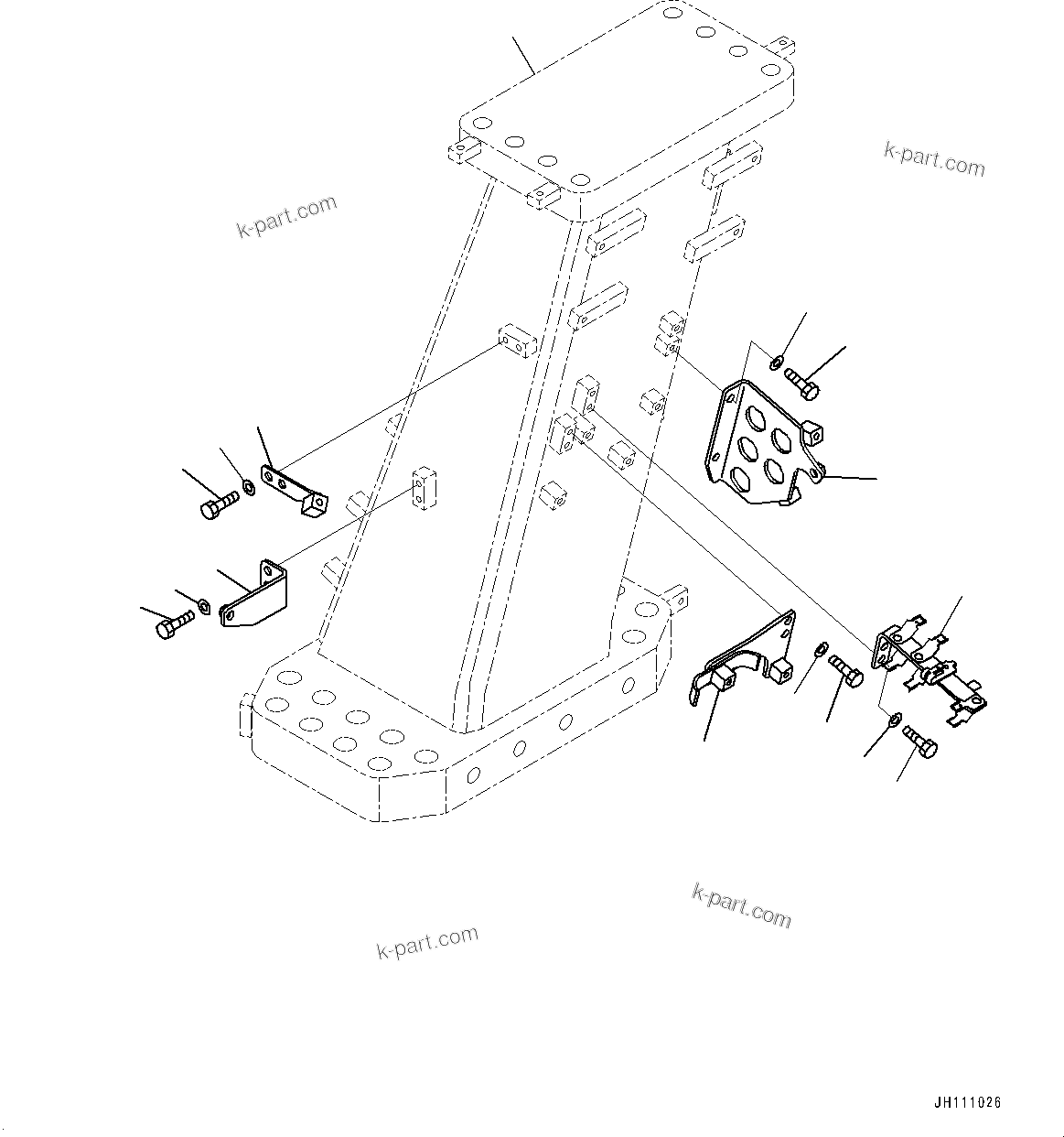 Komatsu parts book diagram for D475A-8E0 S/N 51001-UP: ELECTRIC WIRING HARNESS, FENDER WIRING HARNESS CLAMP (1/3)(#50029-)