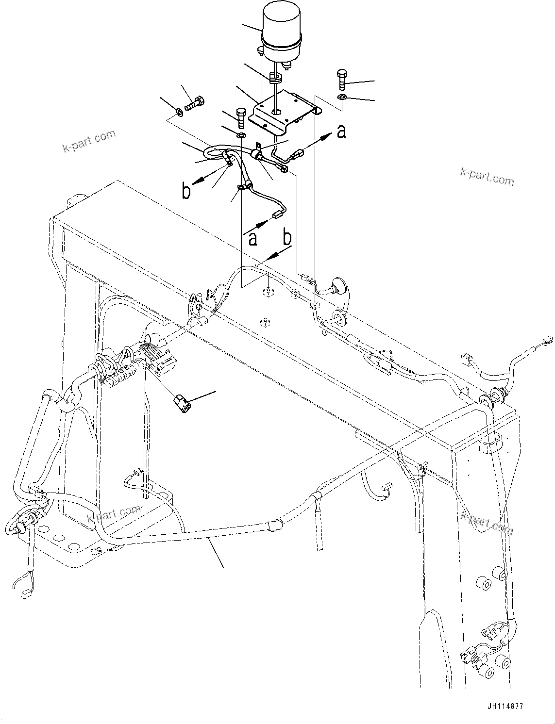 Komatsu parts book diagram for D475A-8E0 S/N 51001-UP: BEACON LAMP, (#51001-)