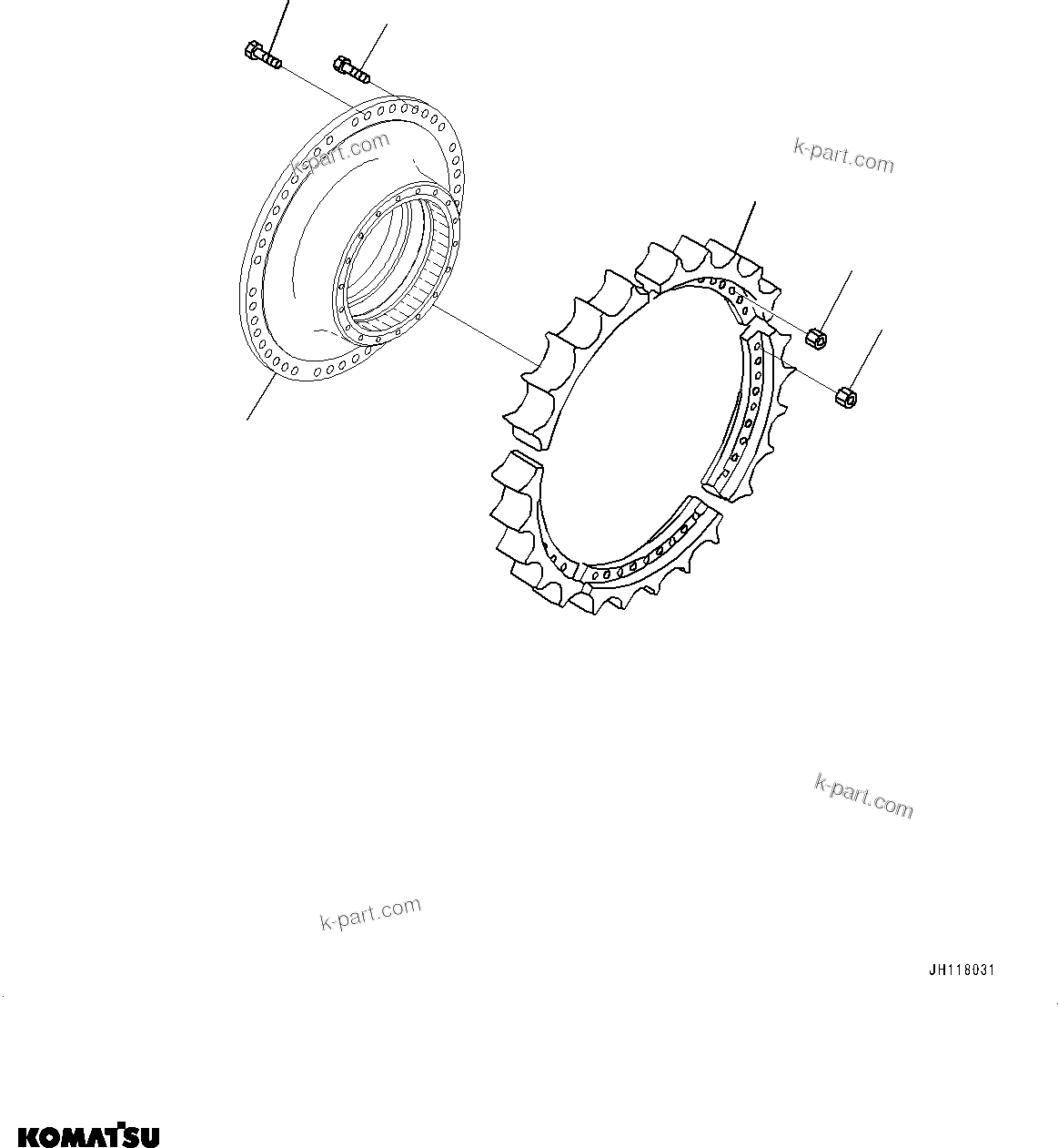 Komatsu parts book diagram for D475A-8E0 S/N 51001-UP: TEETH, (#51001-)