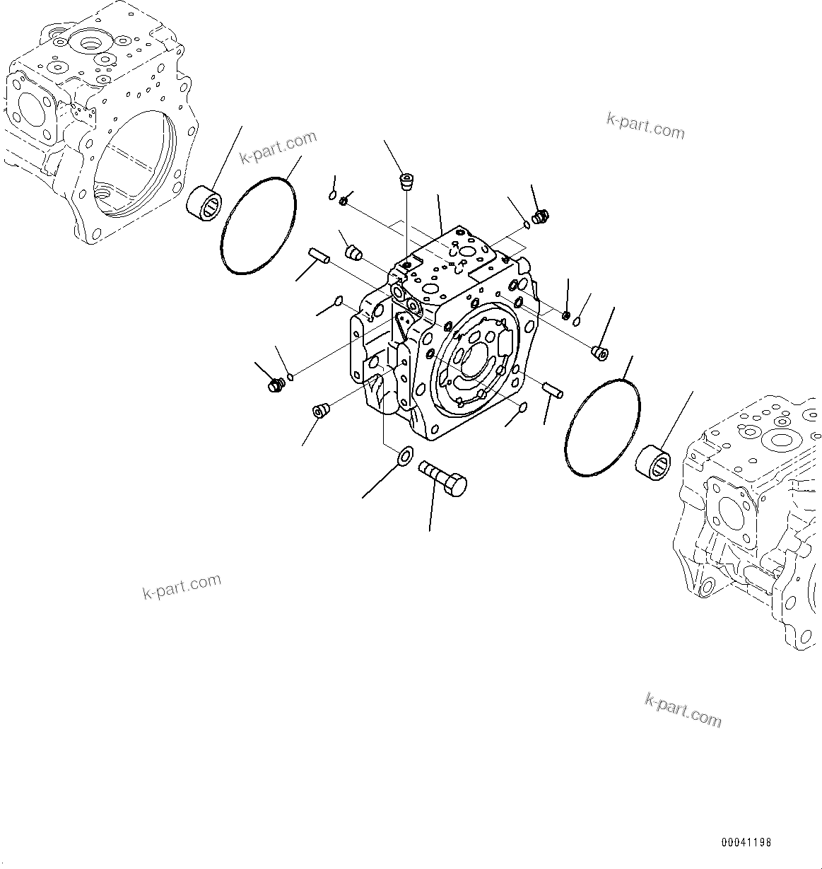 Komatsu parts book diagram for D475A-8E0 S/N 51001-UP: HYDRAULIC PUMP, PISTON PUMP (2/11)(#50001-)