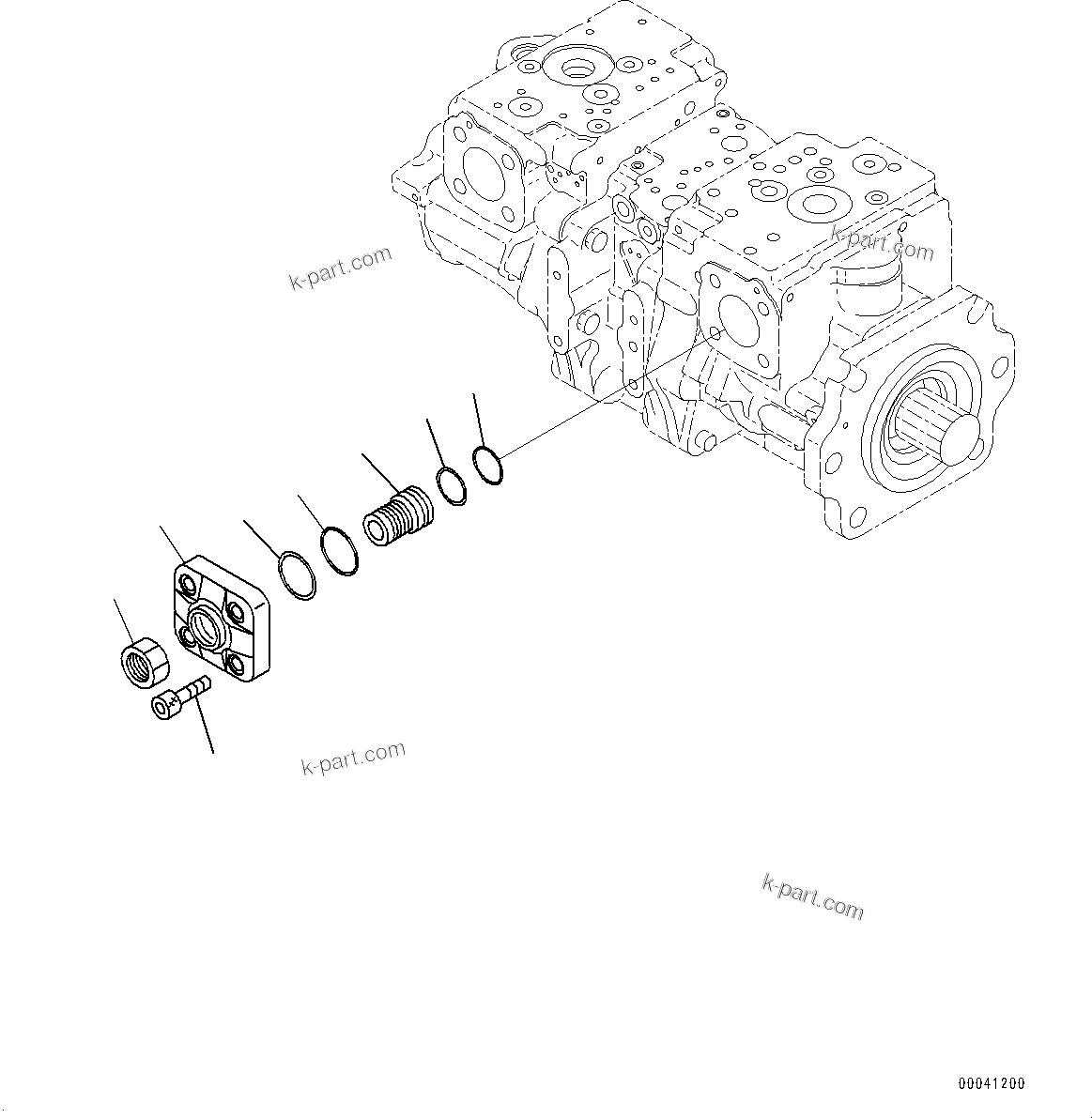 Komatsu parts book diagram for D475A-8E0 S/N 51001-UP: HYDRAULIC PUMP, PISTON PUMP (5/11)(#50001-)