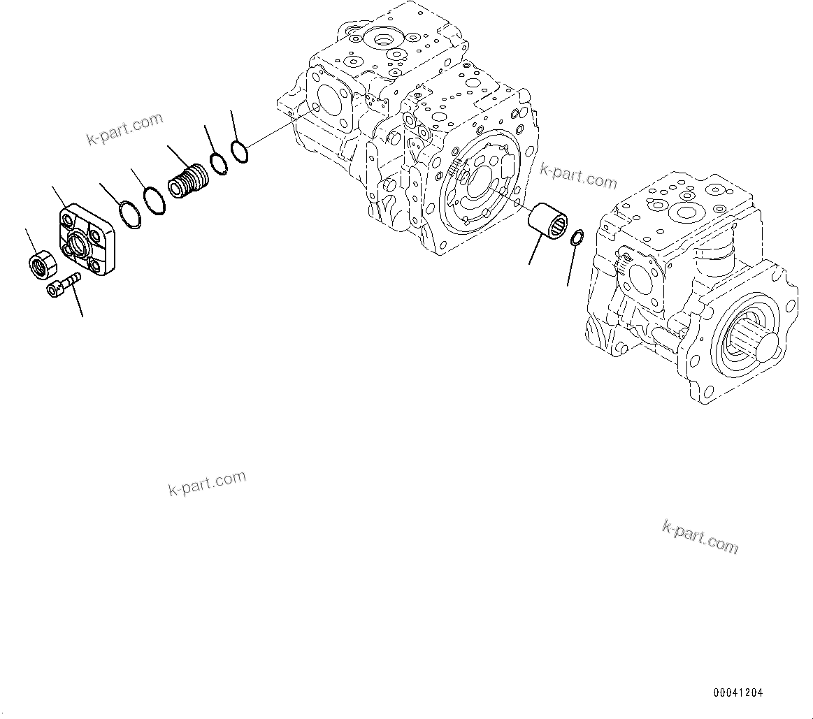 Komatsu parts book diagram for D475A-8E0 S/N 51001-UP: HYDRAULIC PUMP, PISTON PUMP (9/11)(#50001-)