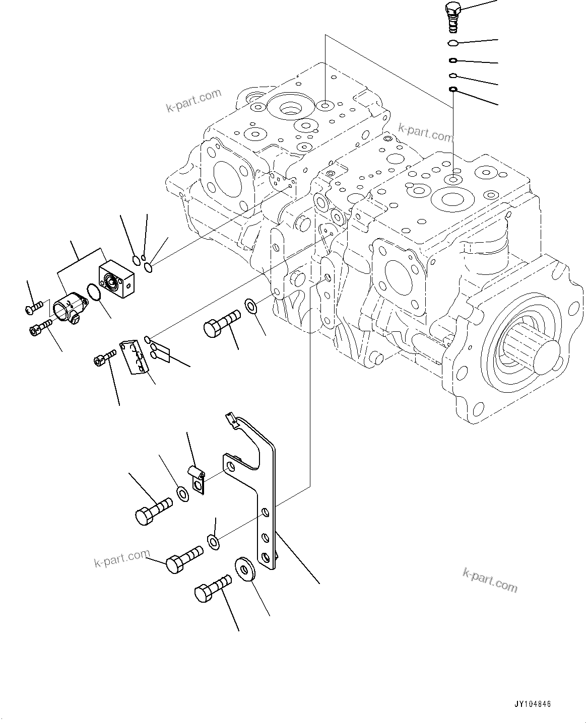 Komatsu parts book diagram for D475A-8E0 S/N 51001-UP: HYDRAULIC PUMP, PISTON PUMP (11/11)(#50001-)