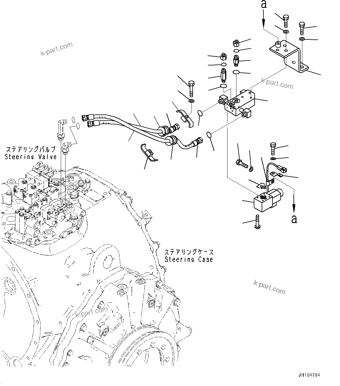 Komatsu parts book diagram for D475A-8E0 S/N 51001-UP: RIPPER PIN PULLER PIPING, (#50001-)