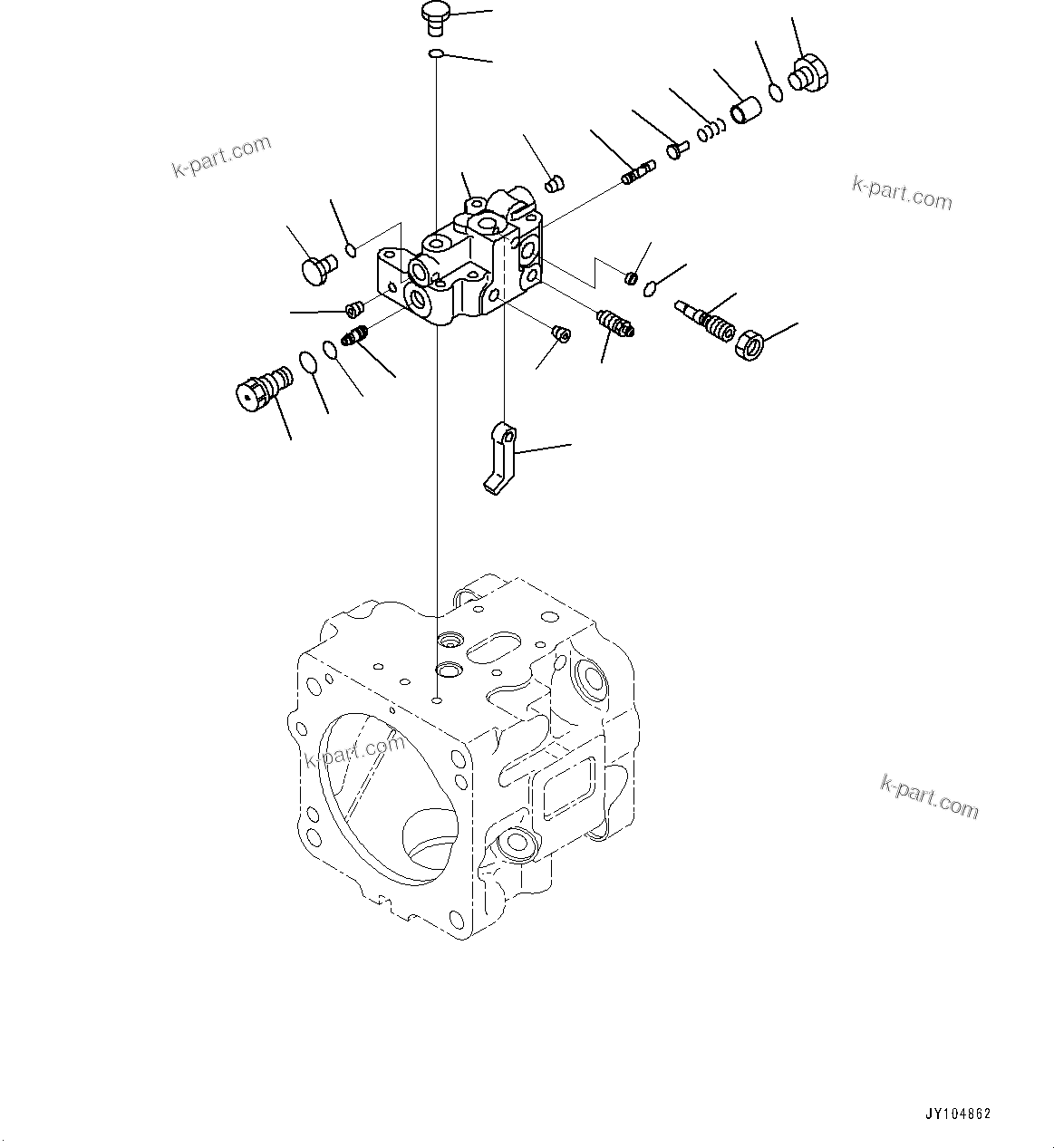 Komatsu parts book diagram for D475A-8E0 S/N 51001-UP: COOLING FAN DRIVE PIPING, PISTON PUMP (8/12)(#50001-)