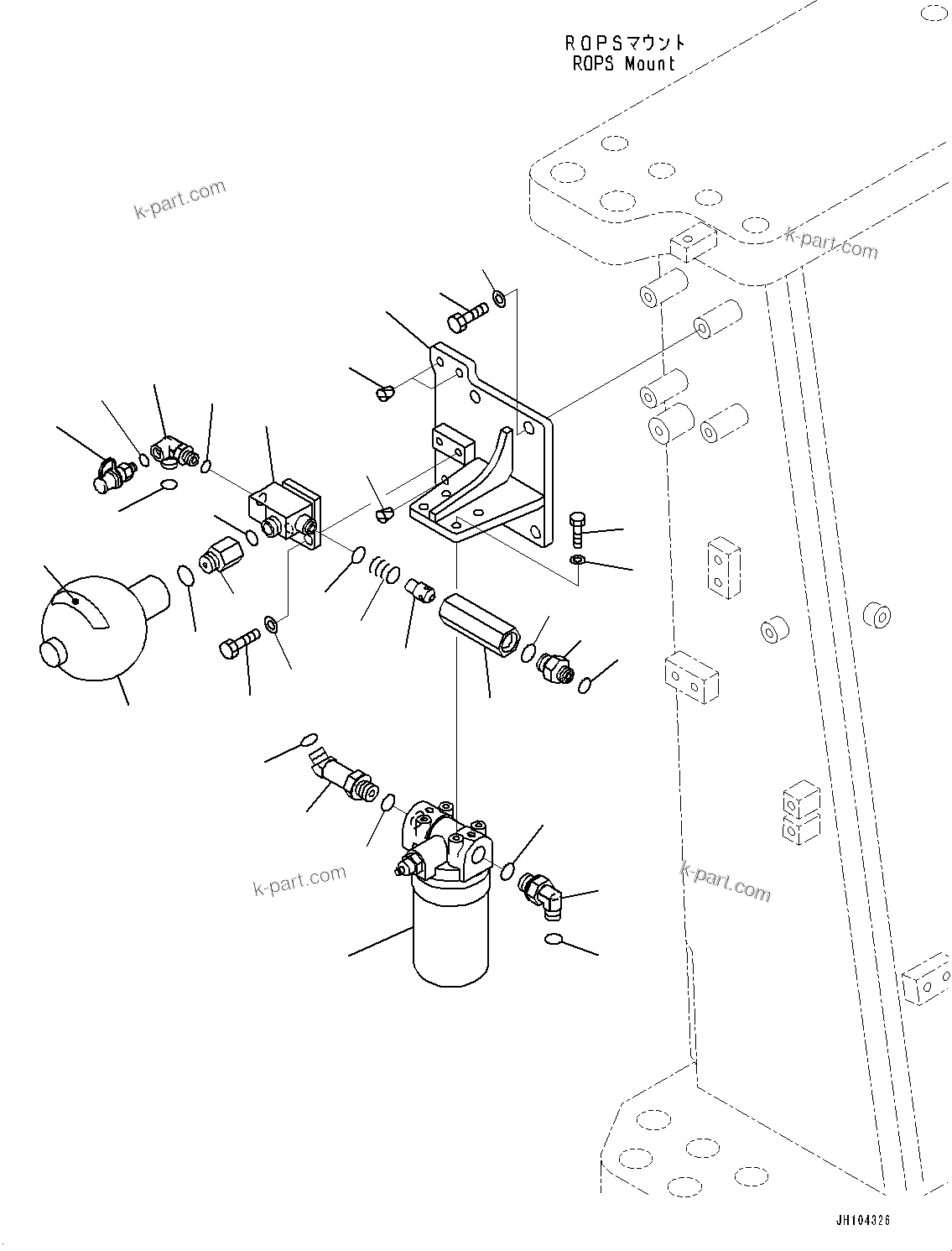 Komatsu parts book diagram for D475A-8E0 S/N 51001-UP: EPC VALVE PIPING, ACCUMULATOR AND CONNECTING PARTS(#50001-)