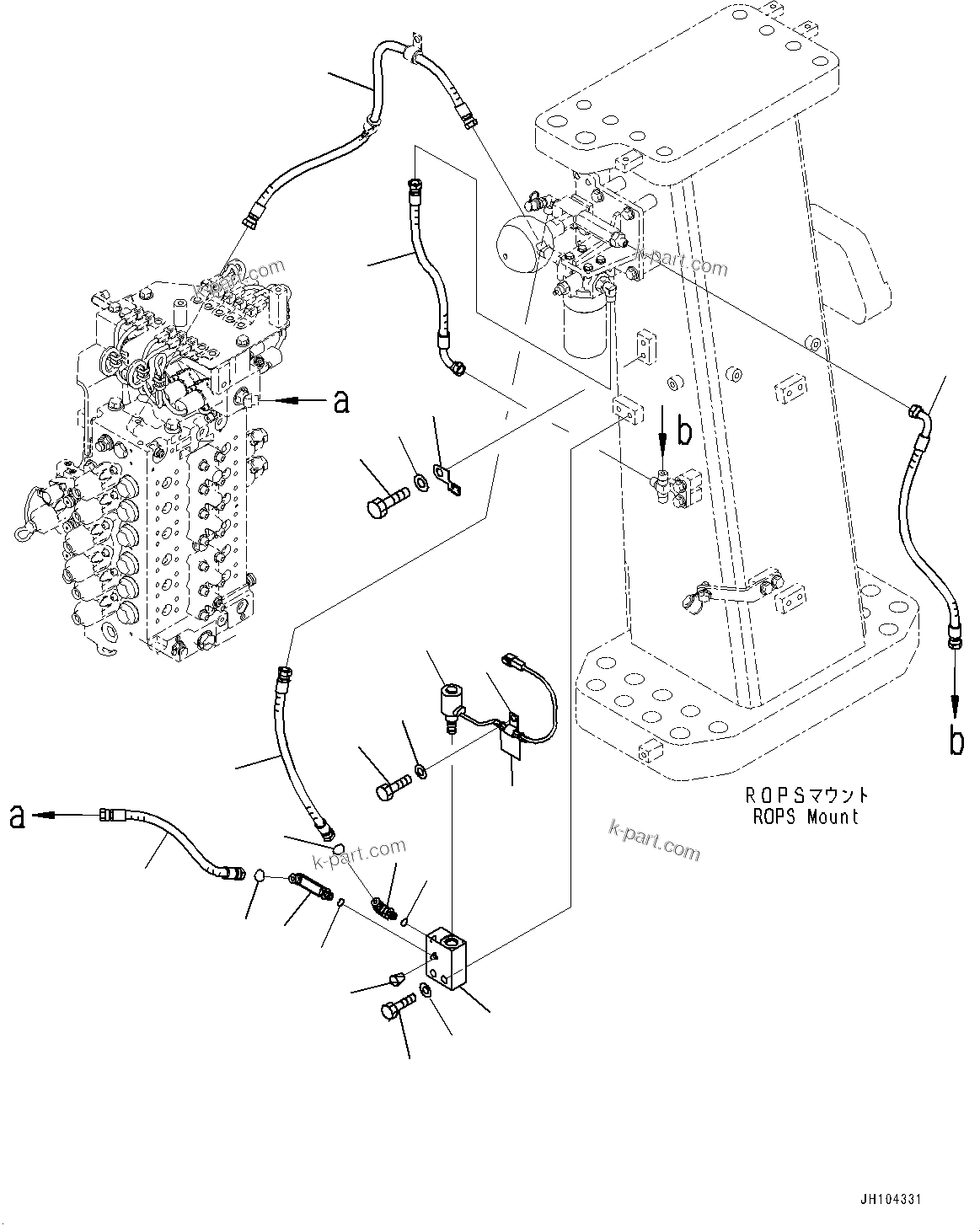 Komatsu parts book diagram for D475A-8E0 S/N 51001-UP: EPC VALVE PIPING, LOCK VALVE MOUNTING(#50001-)