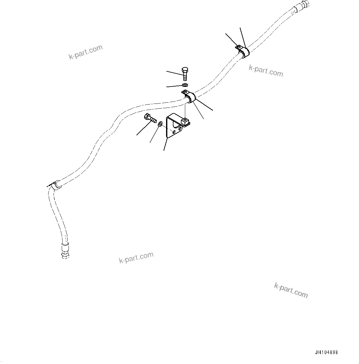 Komatsu parts book diagram for D475A-8E0 S/N 51001-UP: QUICK CHARGE PIPING, BRACKET (2/2)(#50001-)