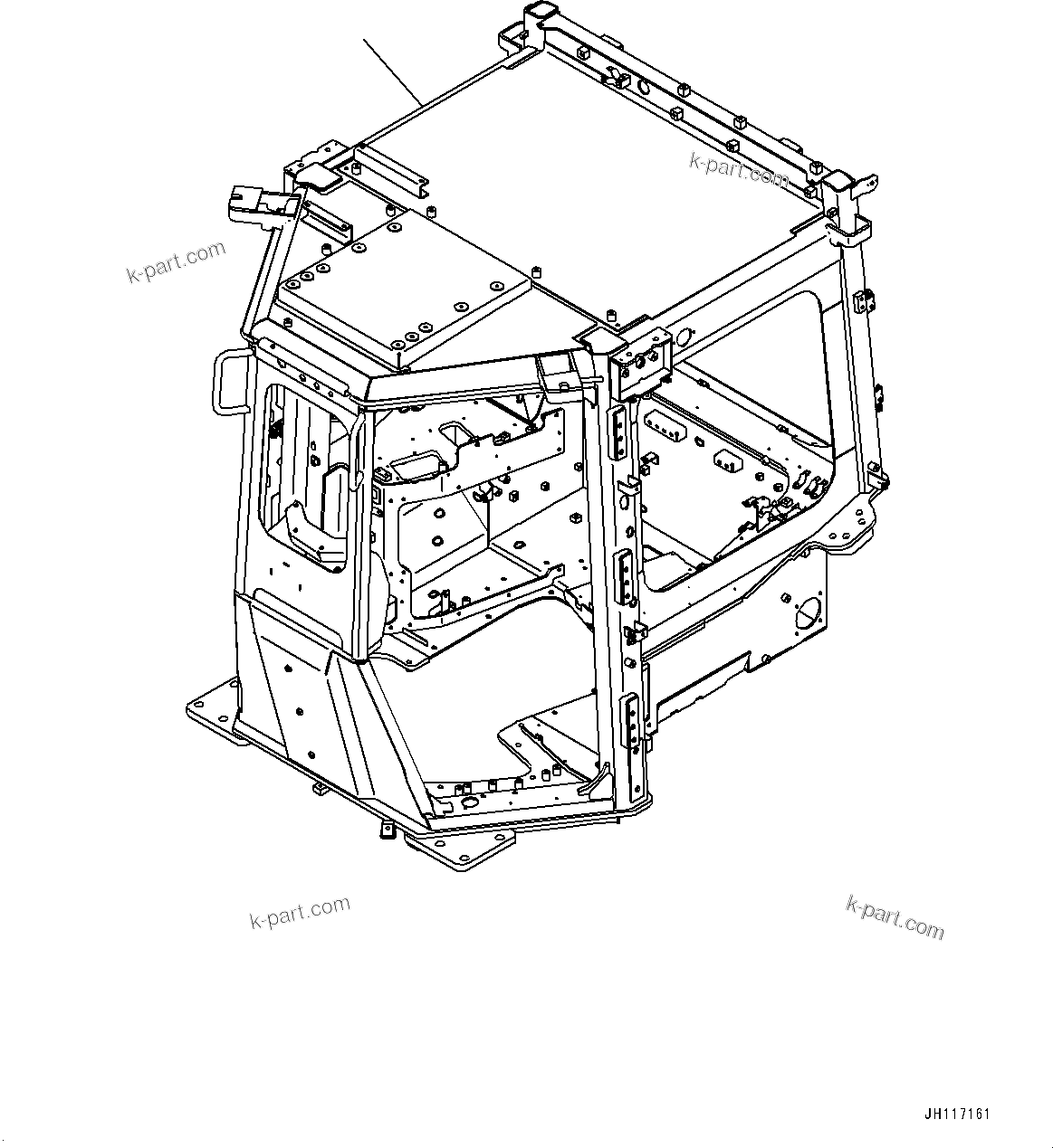 Komatsu parts book diagram for D475A-8E0 S/N 51001-UP: CAB, BODY(#50001-)