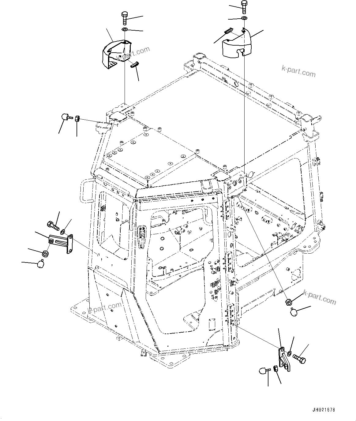 Komatsu parts book diagram for D475A-8E0 S/N 51001-UP: CAB, DOOR OPEN LOCK(#50001-)