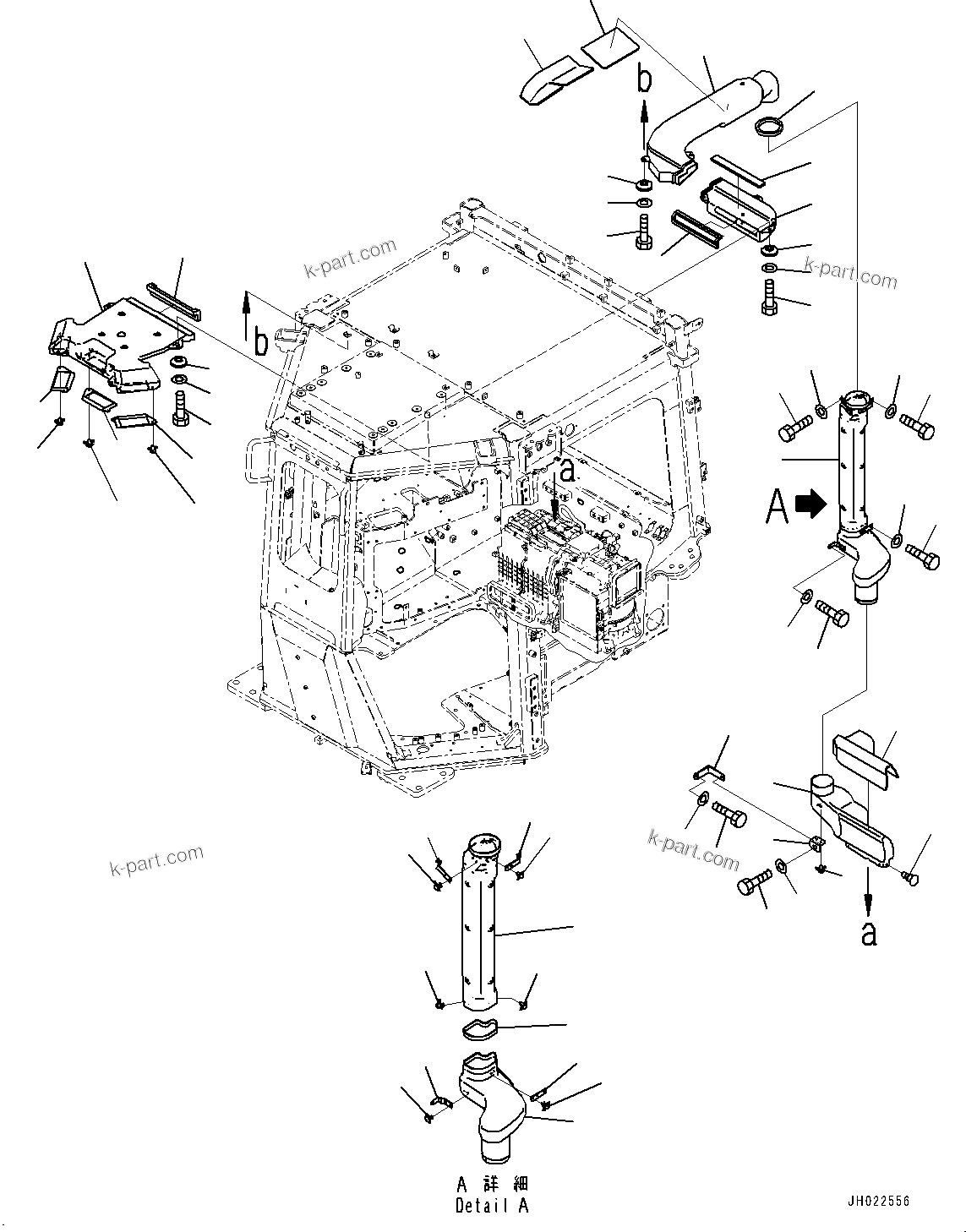 Komatsu parts book diagram for D475A-8E0 S/N 51001-UP: CONTROL UNIT, AIR CONDITIONER DUCT (2/2)(#50001-)
