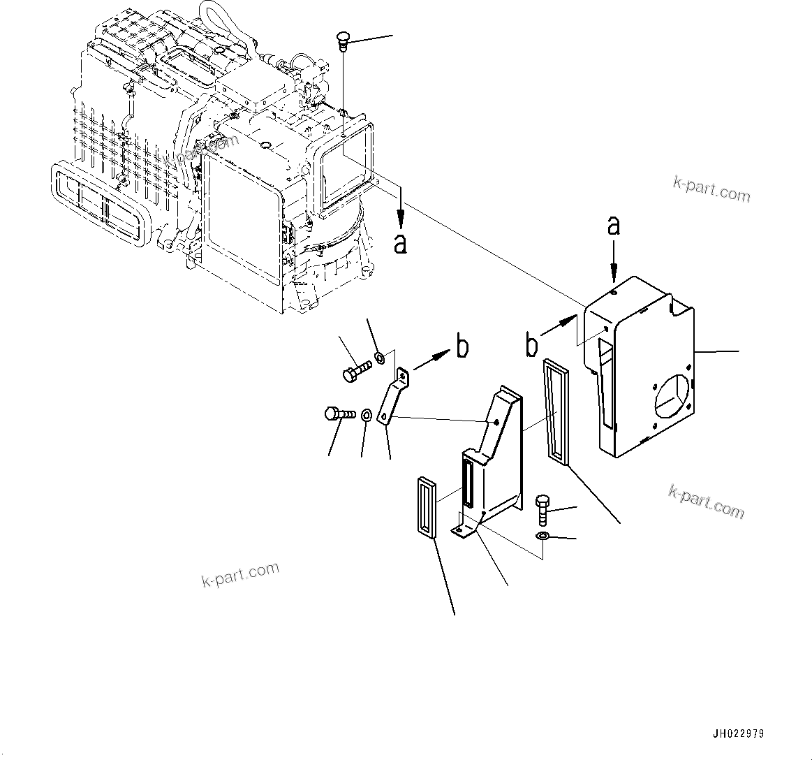 Komatsu parts book diagram for D475A-8E0 S/N 51001-UP: CONTROL UNIT, AIR CONDITIONER DUCT, OUTSIDE(#50001-)