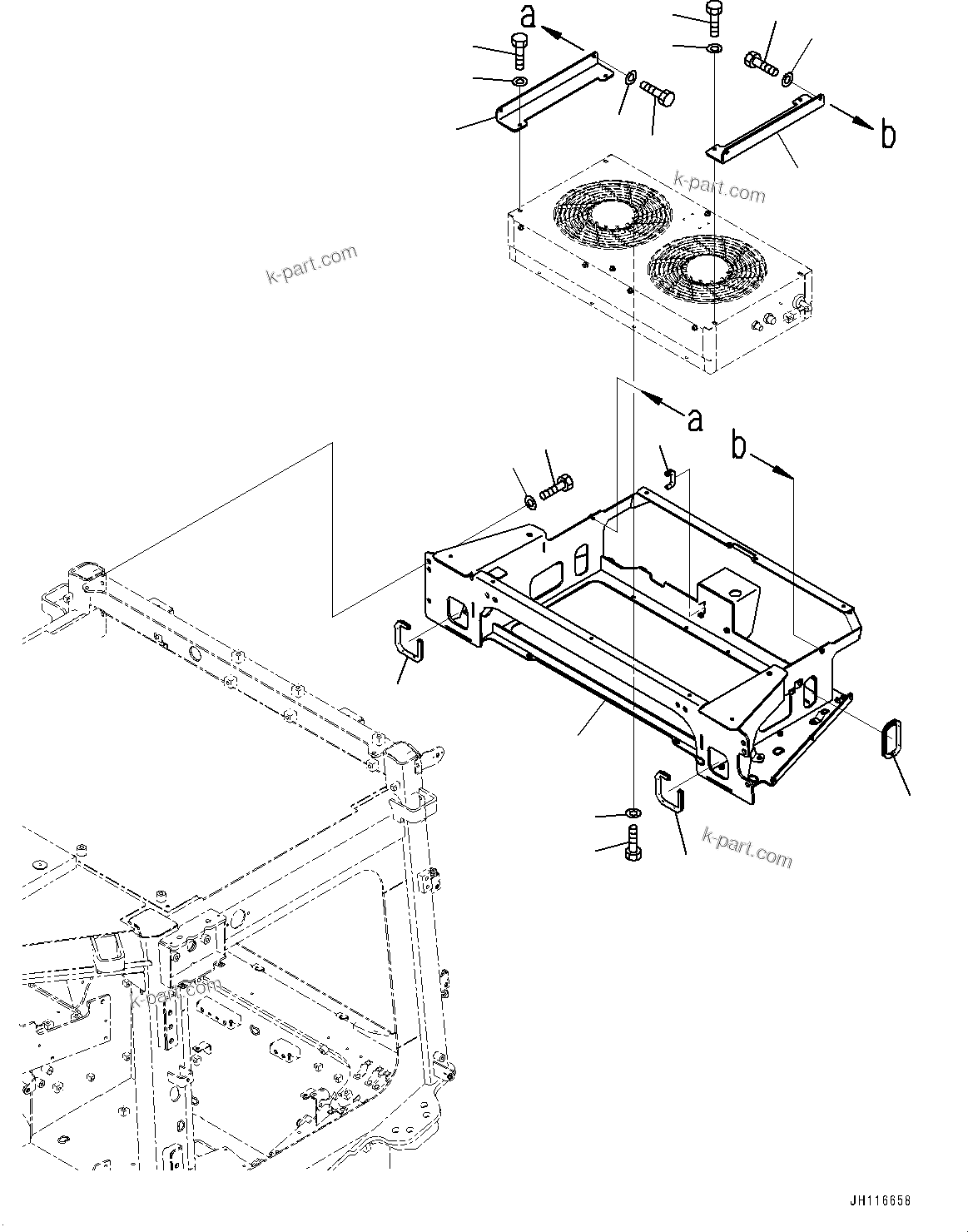 Komatsu parts book diagram for D475A-8E0 S/N 51001-UP: CONTROL UNIT, CONDENSER MOUNTING(#50001-)