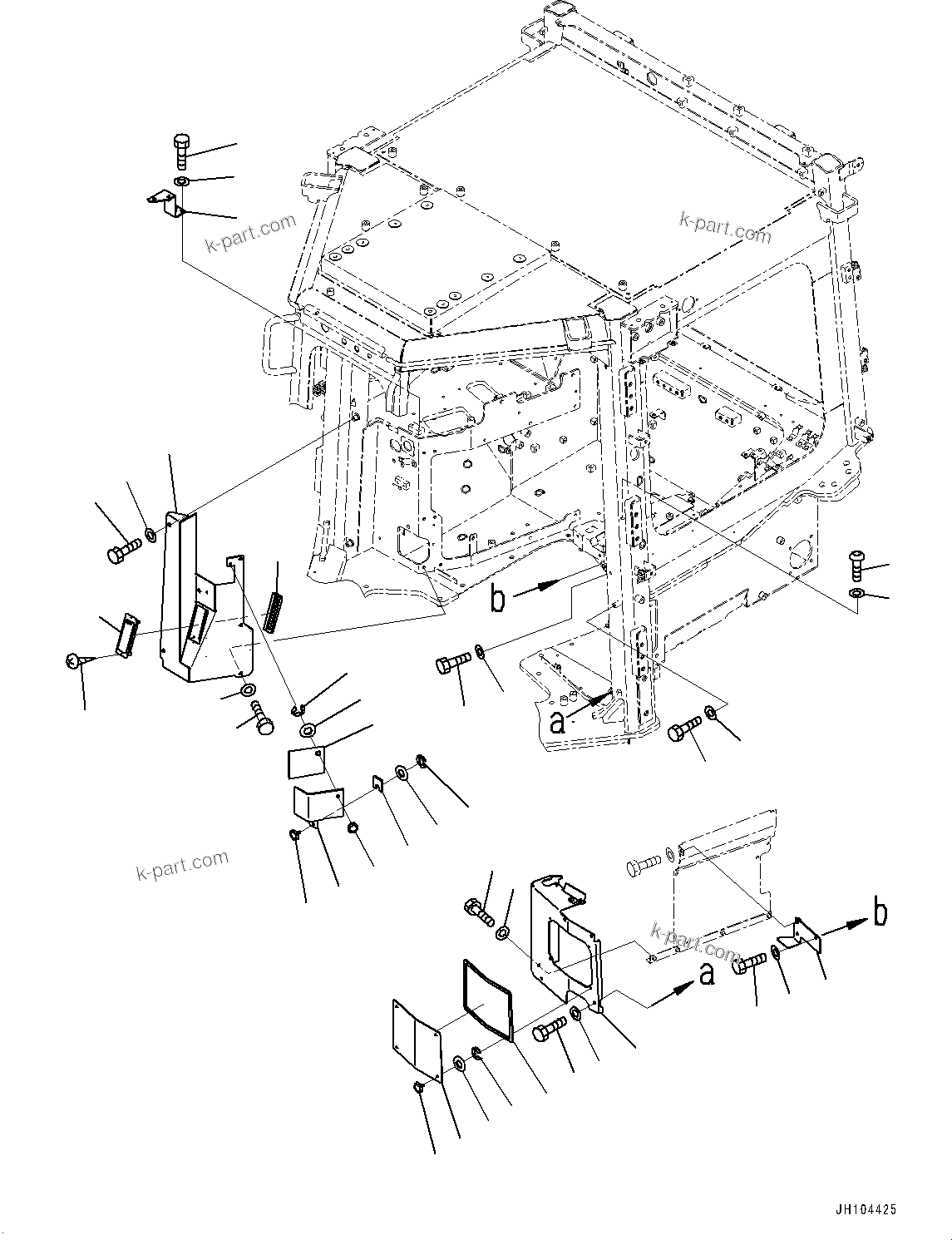 Komatsu parts book diagram for D475A-8E0 S/N 51001-UP: CONTROL UNIT, REAR COVER (3/3)(#50001-)